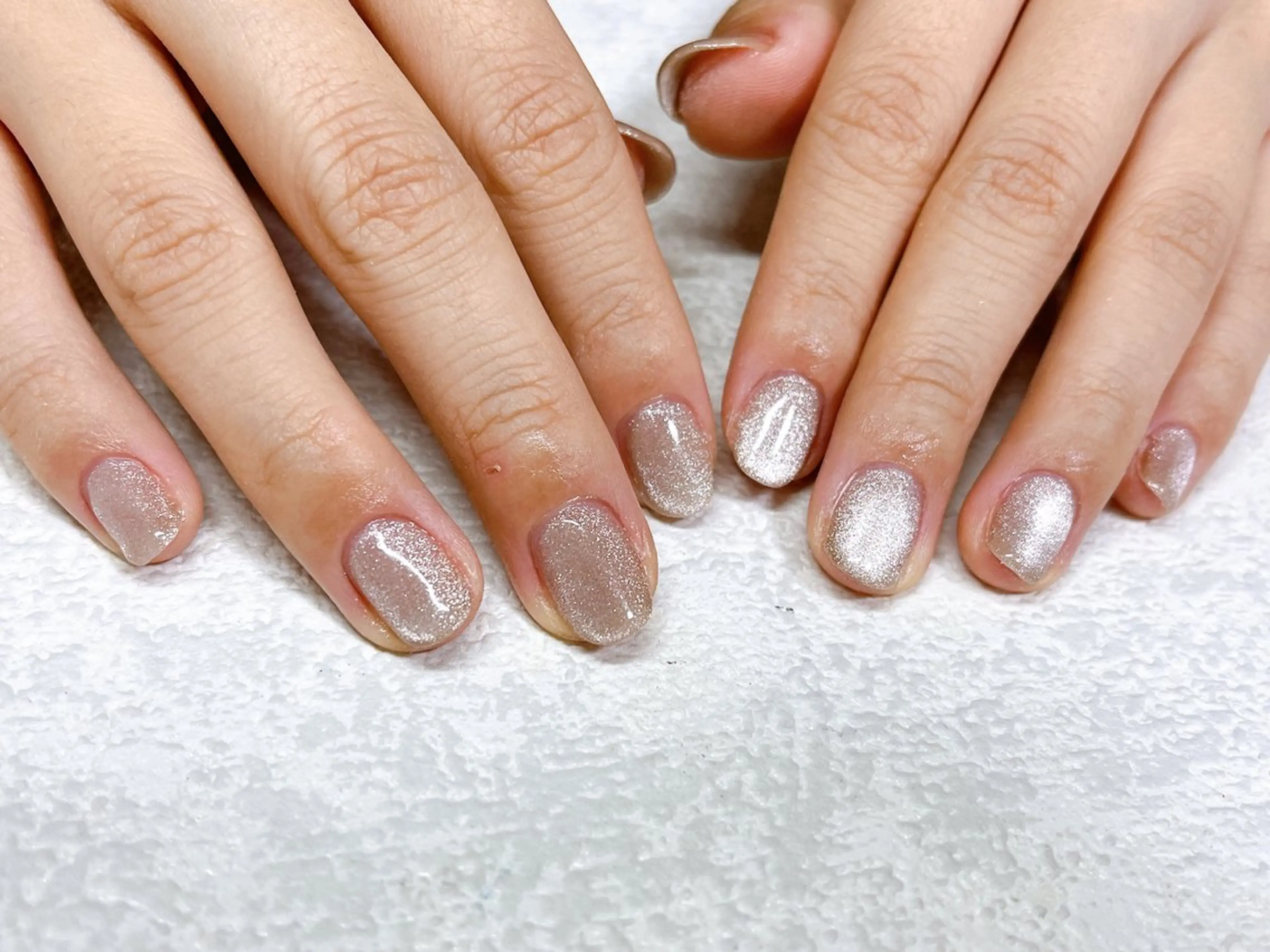 ネイル オーロラネイル フットネイル フレンチネイル ジェルネイル 韓国ネイル ハンドネイル Mogu nail 二子玉川のネイルデザイン