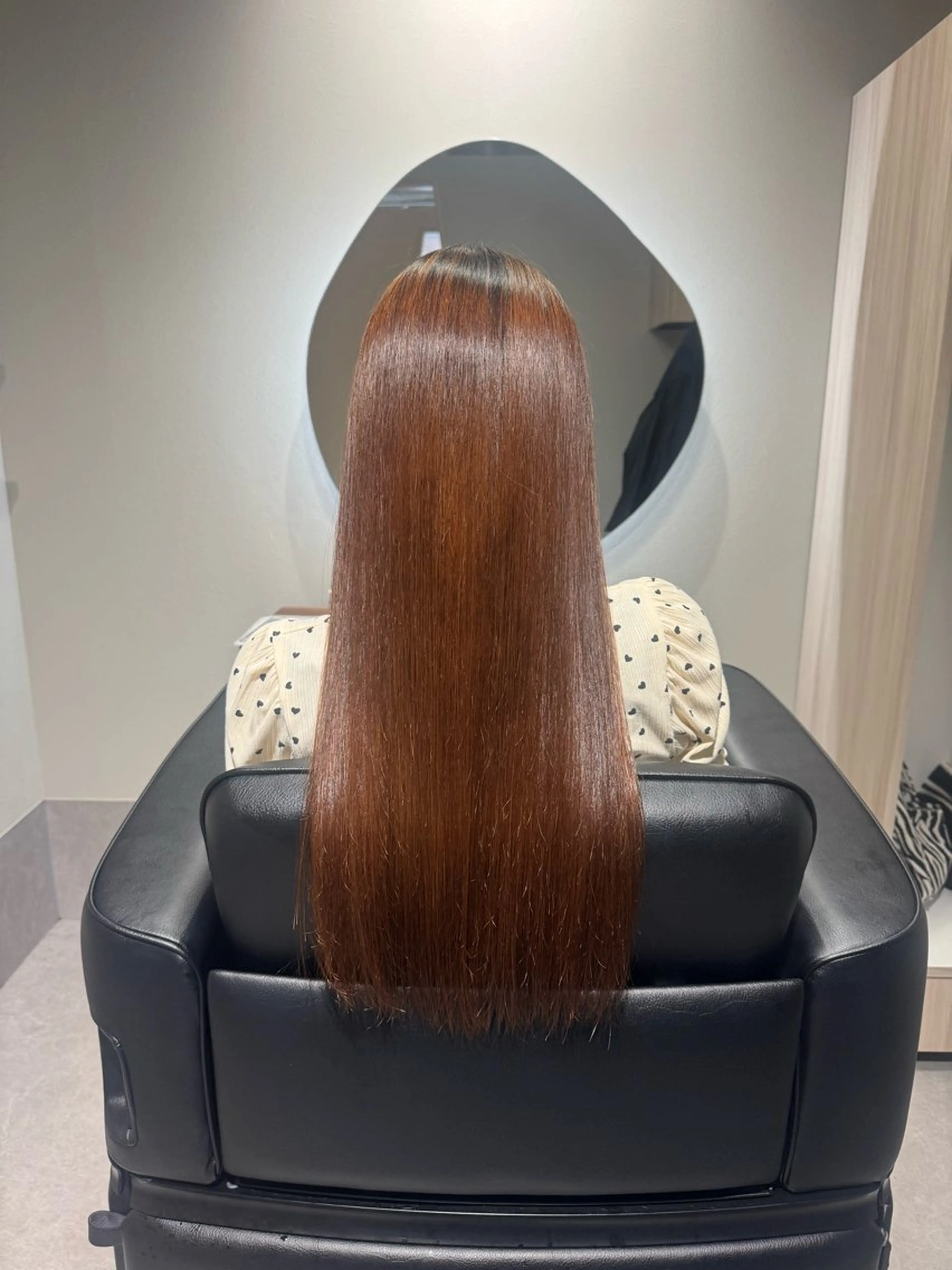 ロング カット 縮毛矯正 トリートメント NAVY 橋本心 縮毛矯正のヘアスタイル