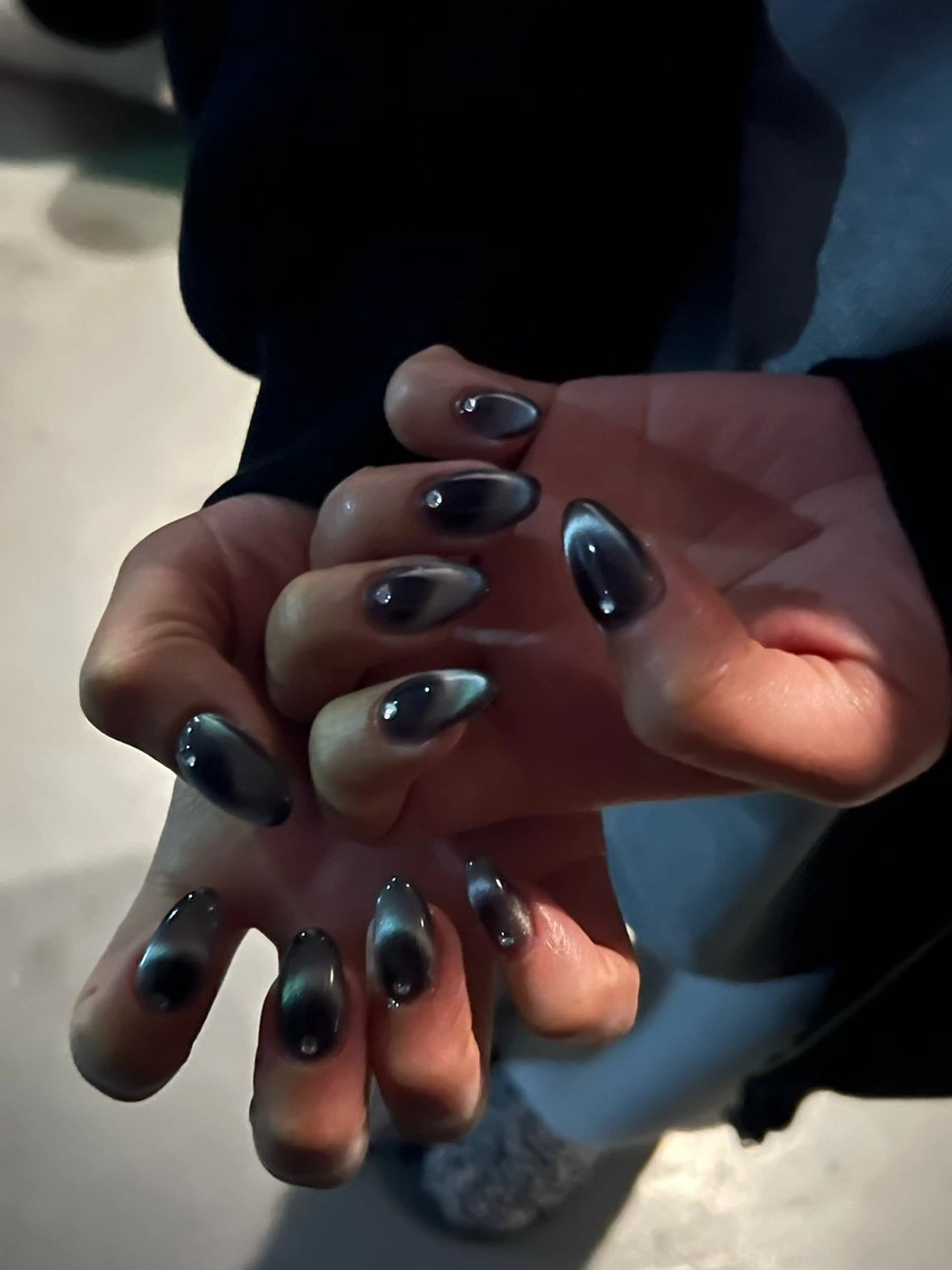 ネイル フレンチネイル マグネットネイル ハンドネイル ハンドケア IROHA NAIL 聖奈のネイルデザイン