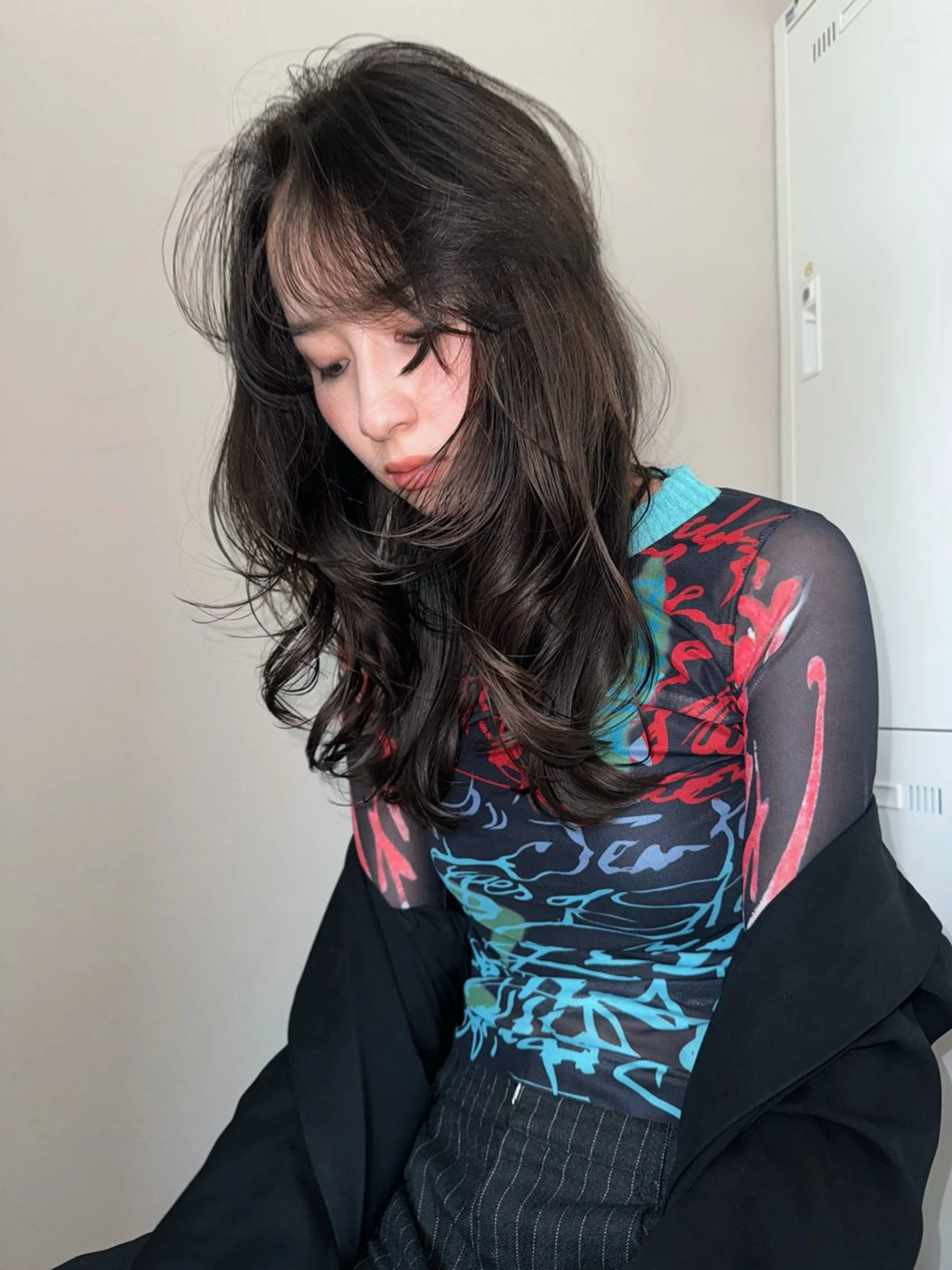 セミロング カット ヘアカラー トリートメント 🩵縮毛矯正・ボブ 岩原朋也🩵のヘアスタイル