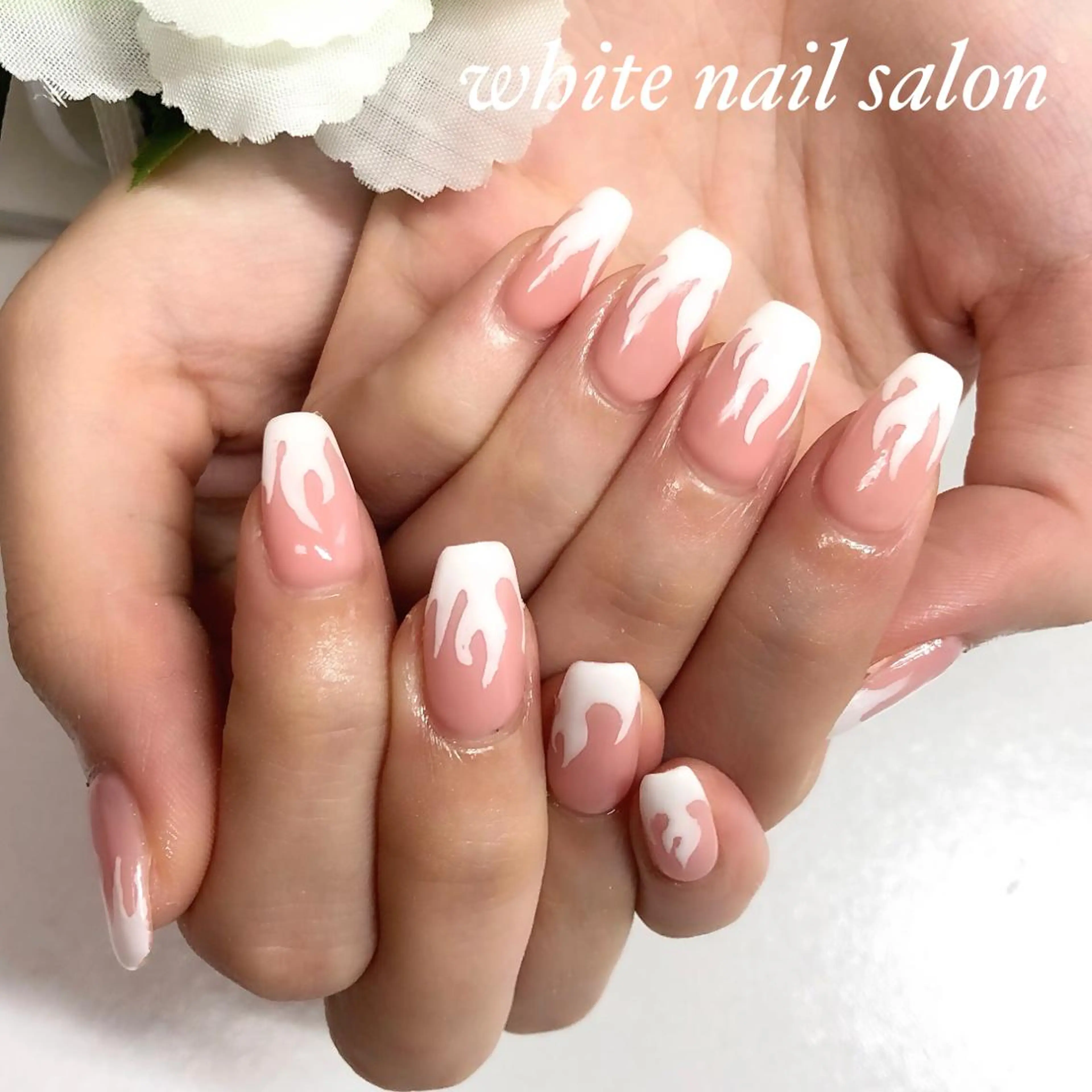 ネイル フットネイル ジェルネイル ハードジェル 持ち込み オフィスネイル ハンドネイル white nail salonのネイルデザイン