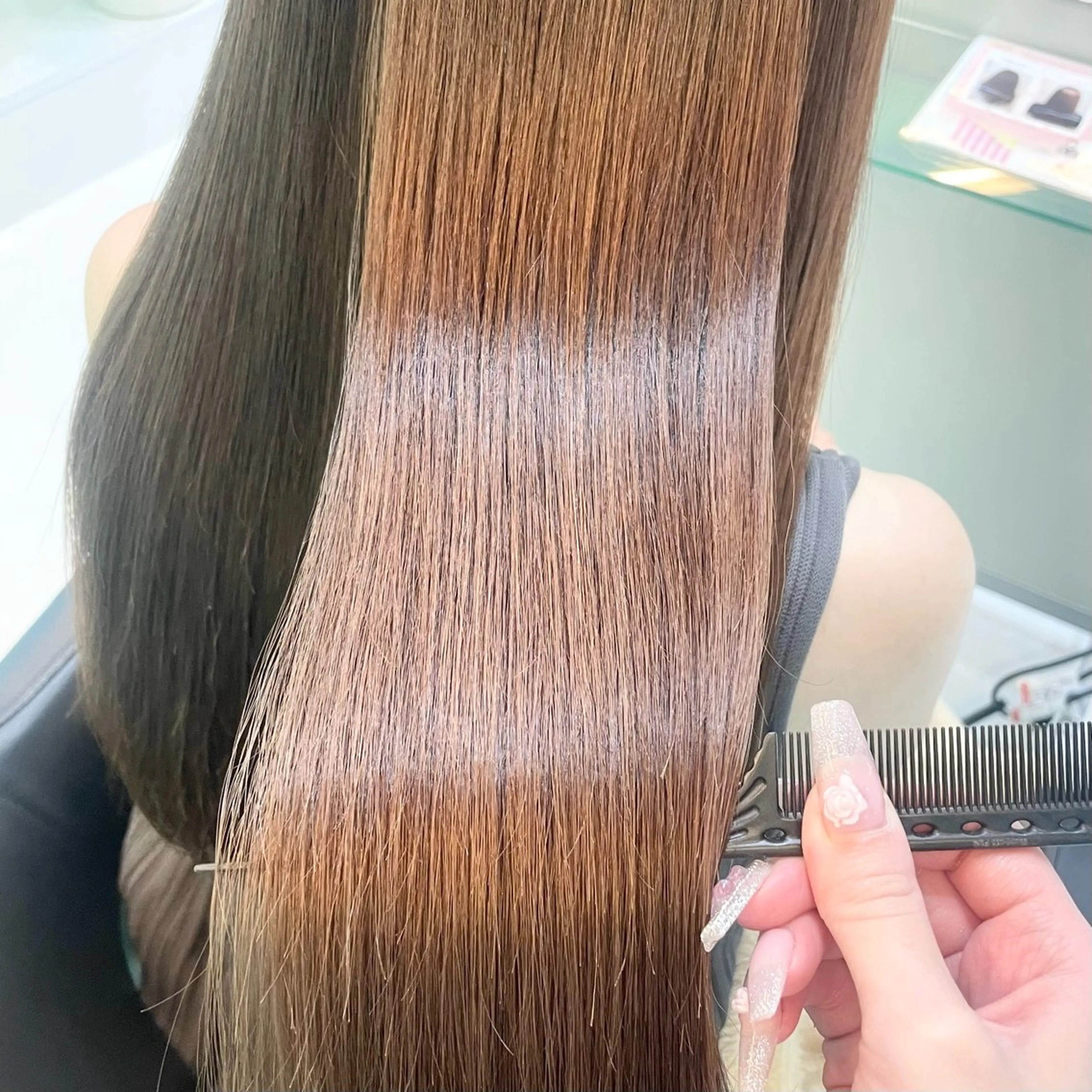 ロング 髪質改善 トリートメント Natsuki‎🤍 透明感×艶カラー🫧のヘアスタイル