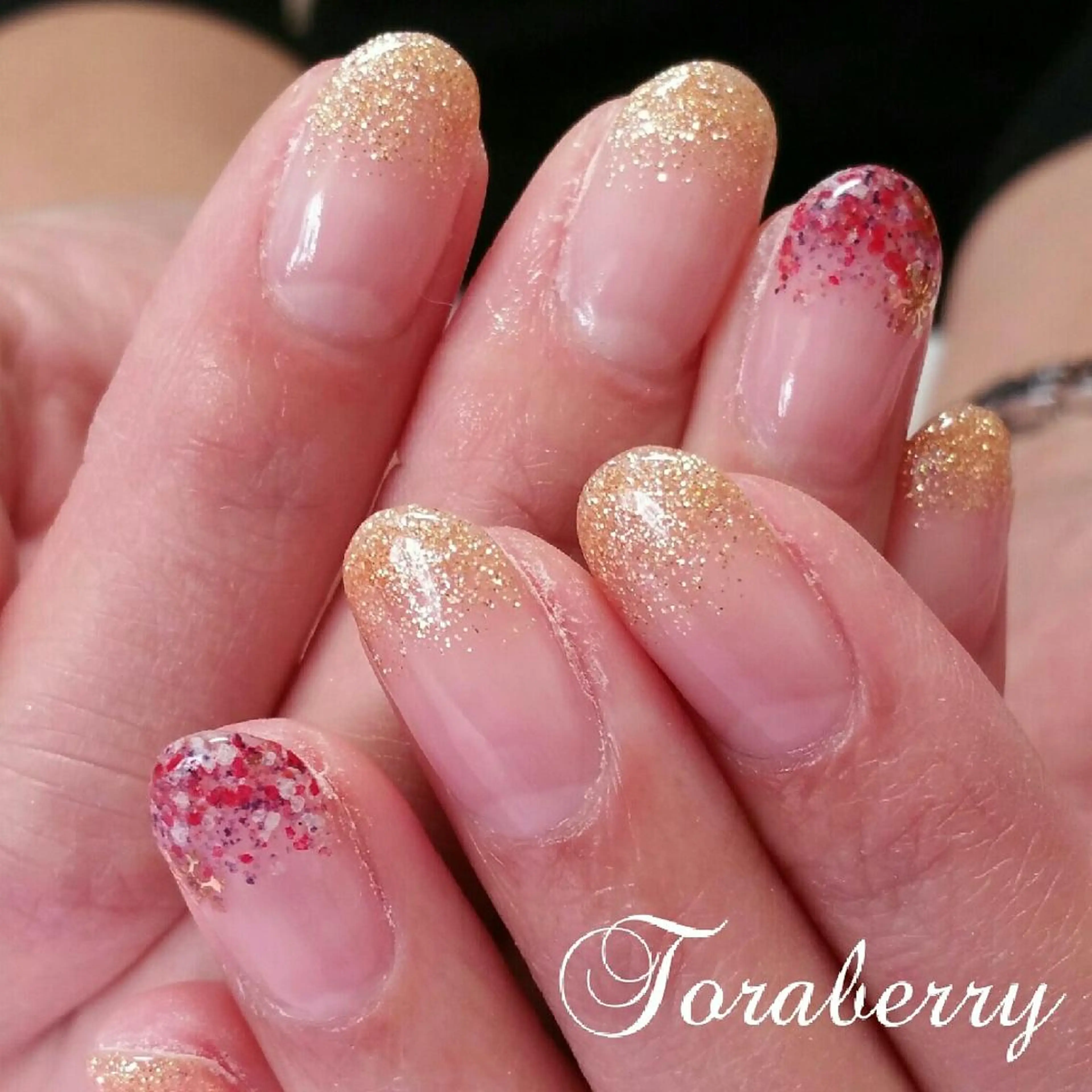 ネイル シンプルネイル 冬ネイル クリスマス ネイリスト なつみのネイルデザイン