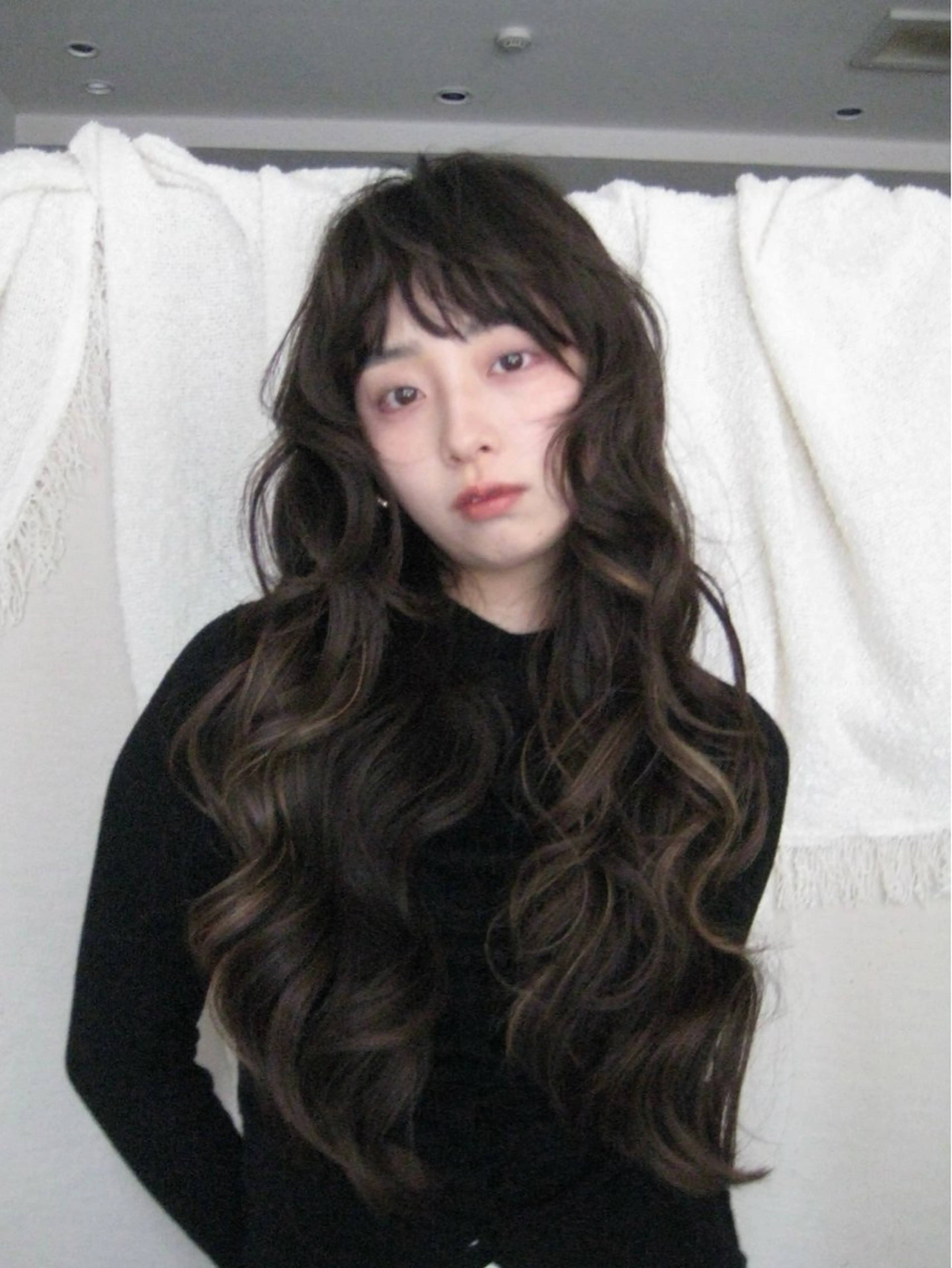 ロング カラー 顔まわりレイヤー レイヤーカット ロング 似合わせカット カット ヘアカラー トリートメント 顔まわりカット/ ボブ/atsumiのヘアスタイル