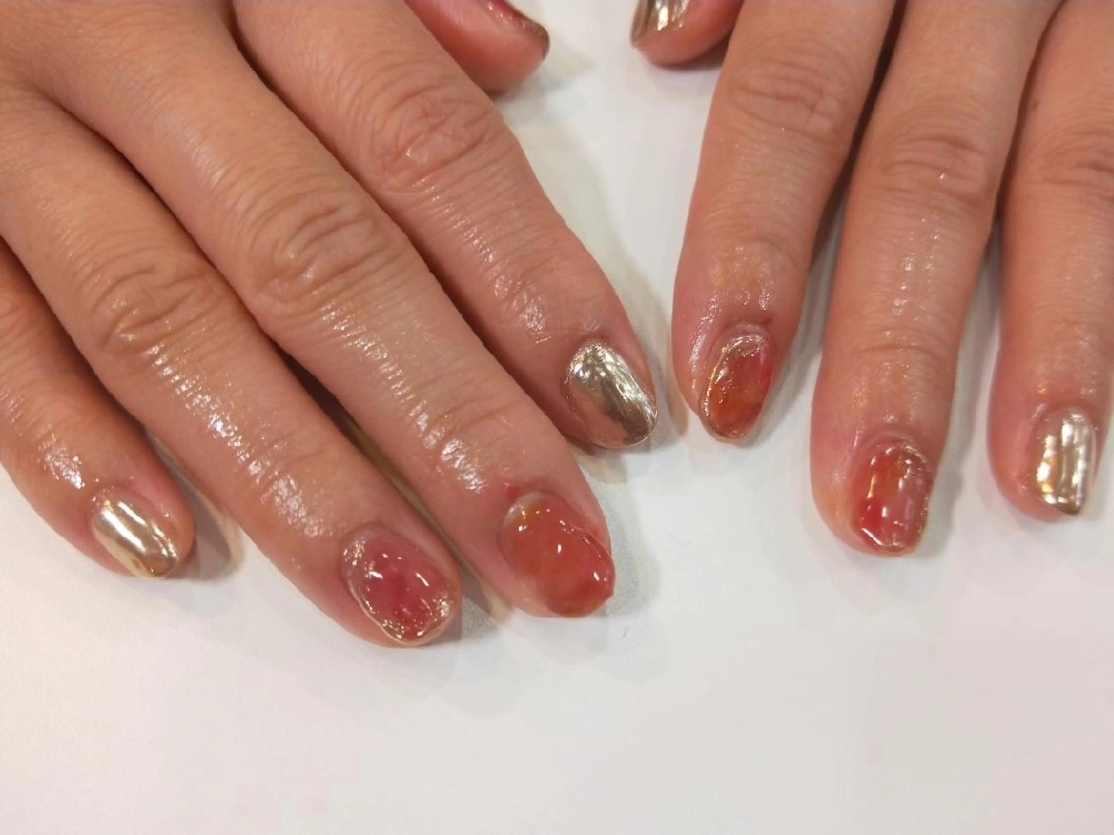 ネイル ハンドネイル ハンドケア R'well所属・はばすみれ🎀ﾈｲﾙ 光ﾌｪｲｼｬﾙ ﾍｱのネイルデザイン