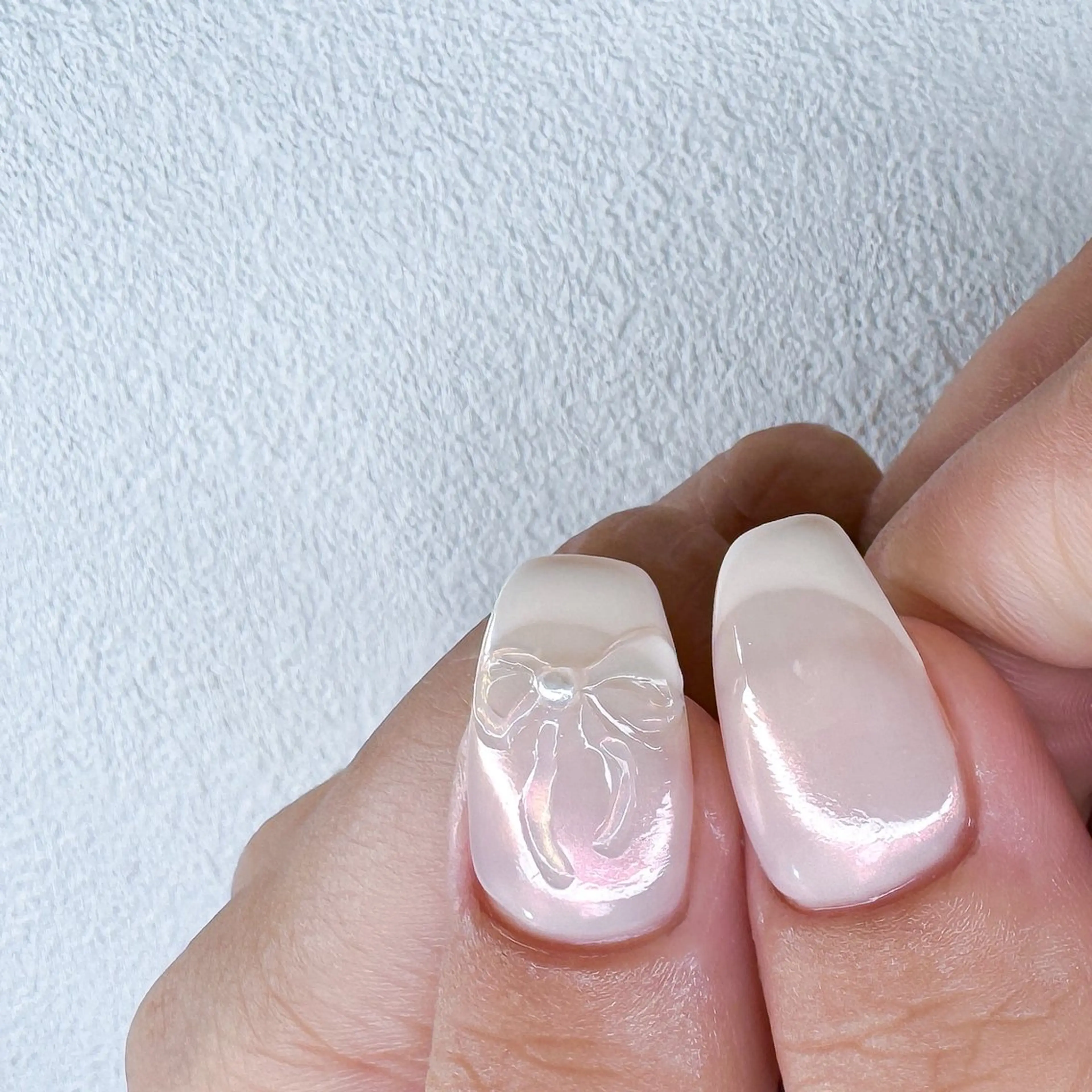 ネイル オーロラネイル クリアネイル フレンチネイル ミラーネイル オレンジ ハンドネイル pointillé .ayaのネイルデザイン