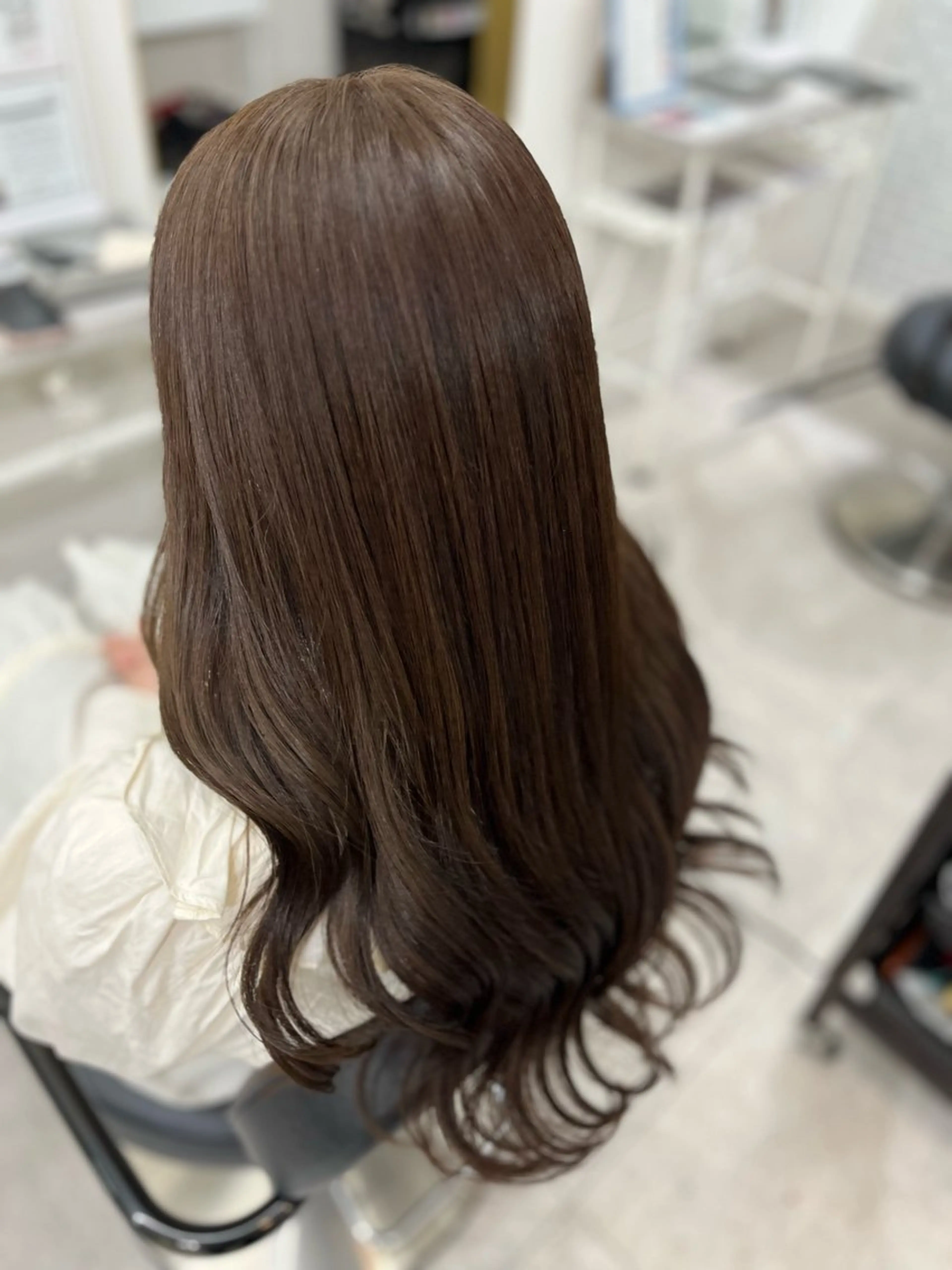 ロング カラー ブラウンカラー オリーブブラウン カット ヘアカラー トリートメント 🫧ぷる艶カラー🫧 Yuubi🦩のヘアスタイル