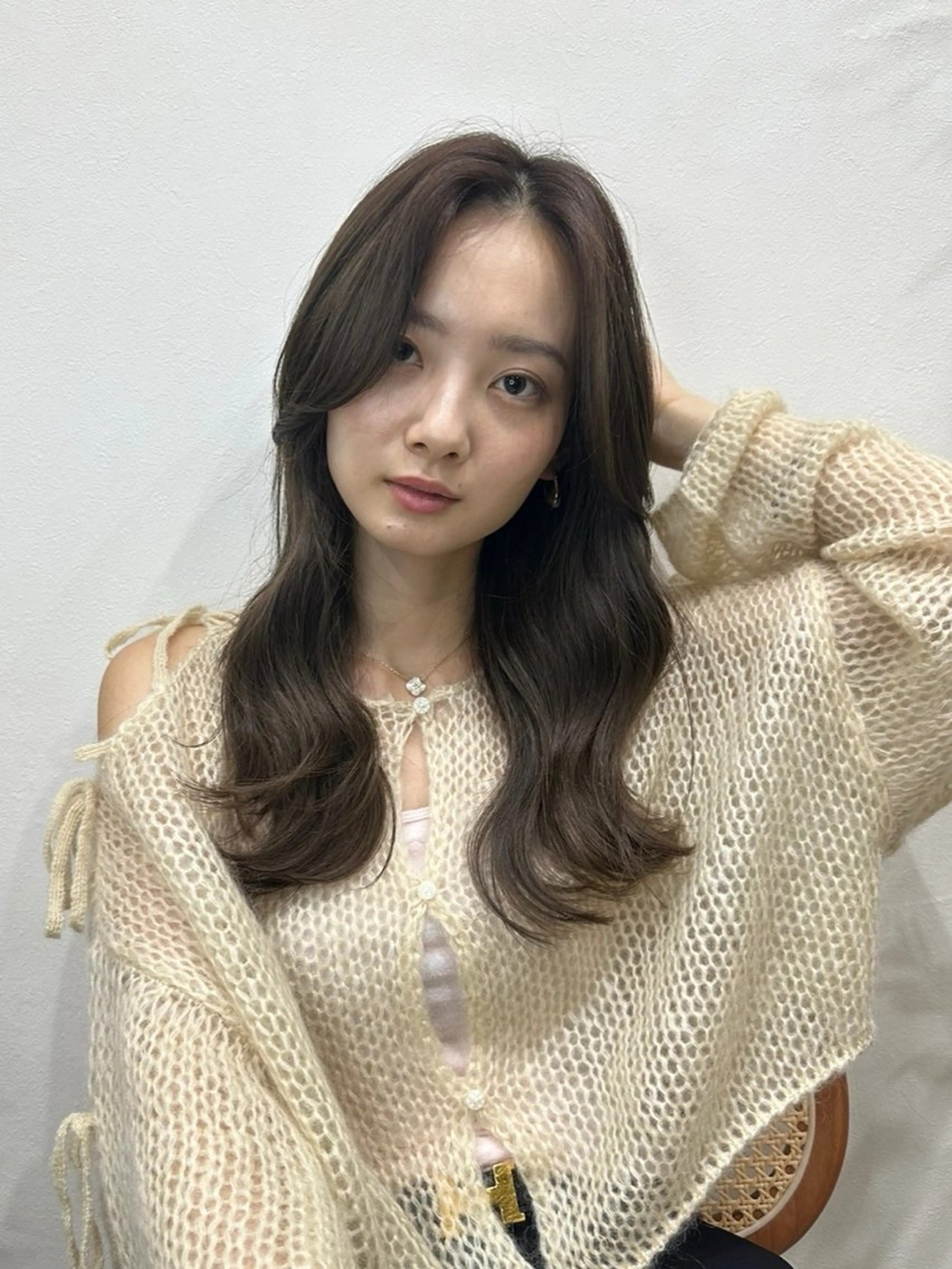 ロング パーマ 韓国風ヘア レイヤーカット 韓国風パーマ/ヘア セット/店長みづきのヘアスタイル