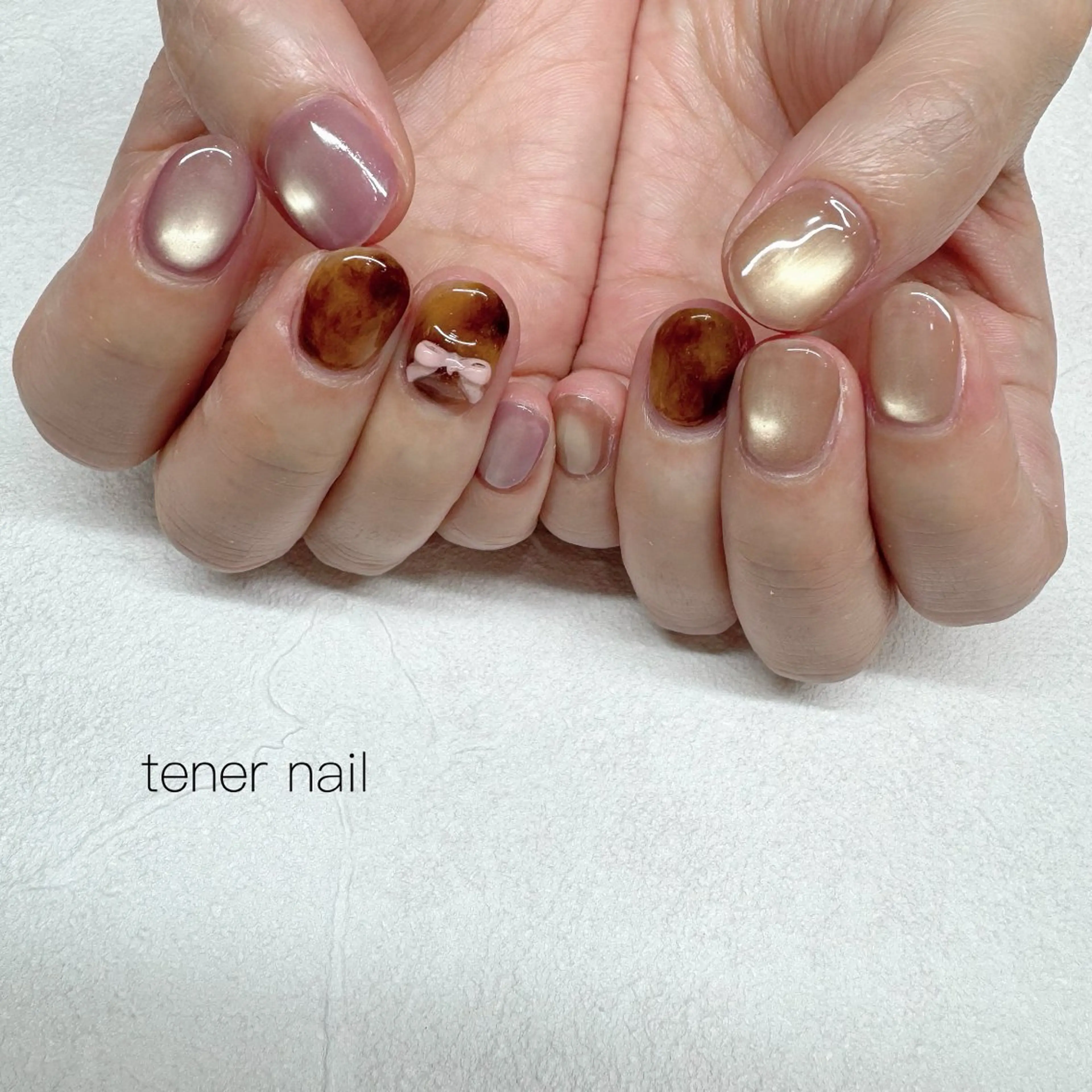 ネイル べっ甲ネイル ハンドネイル tener  nail  テネルネイル所属・テネルネイル tener nailのネイルデザイン