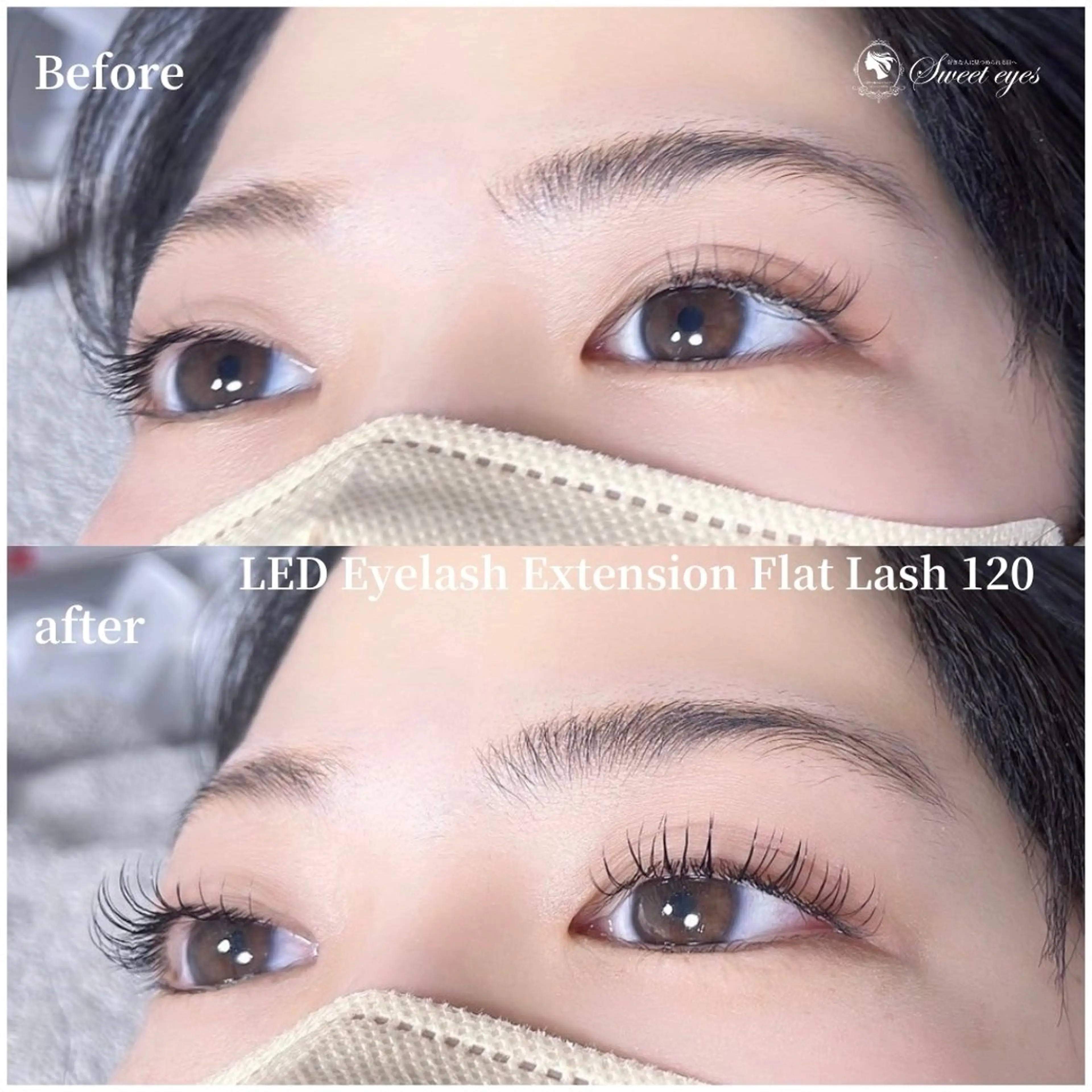 マツエク・マツパ フラットラッシュ ナチュラル マツエク Sweeteyes 金山店のマツエク・マツパデザイン