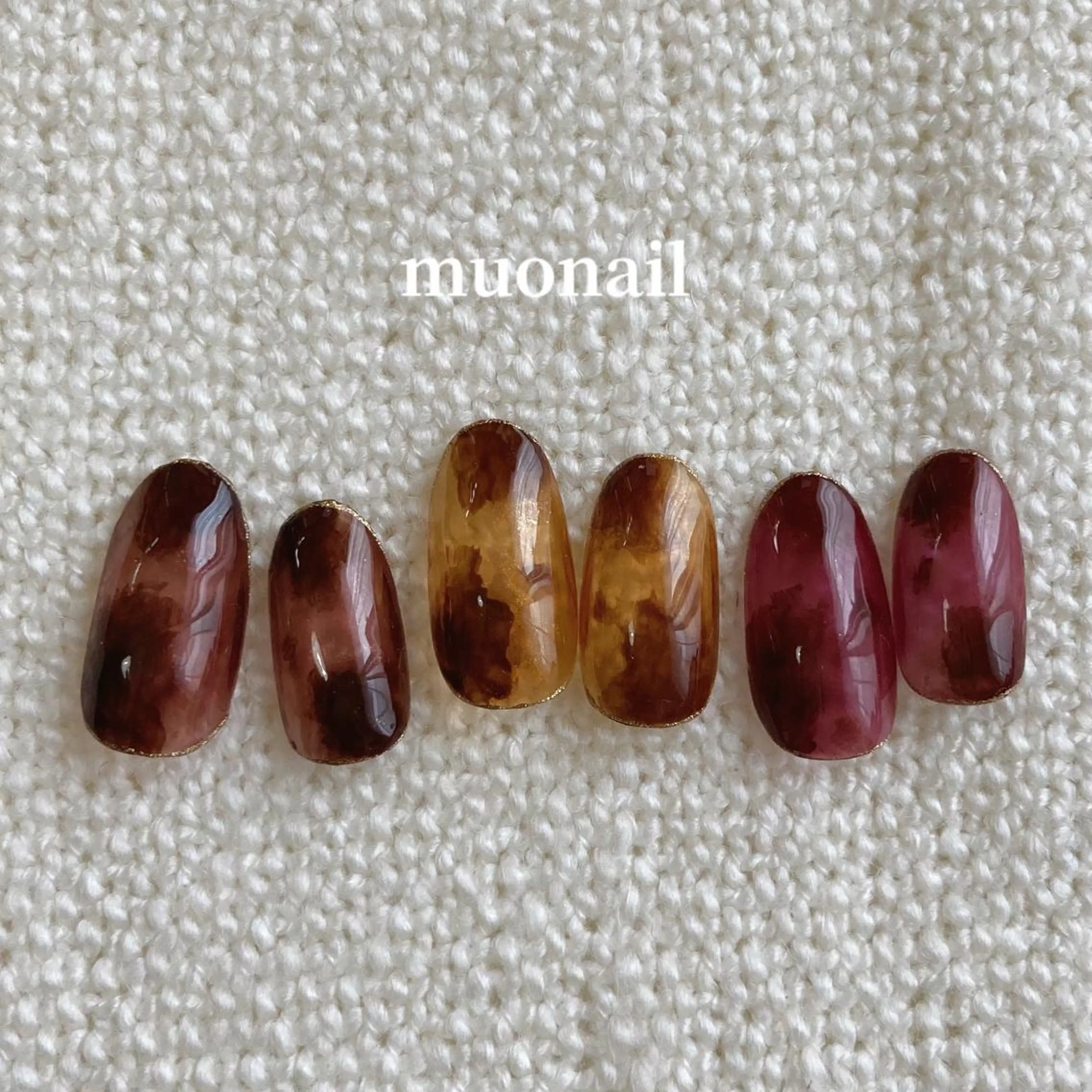 ネイル べっ甲ネイル 中川 ほののネイルデザイン