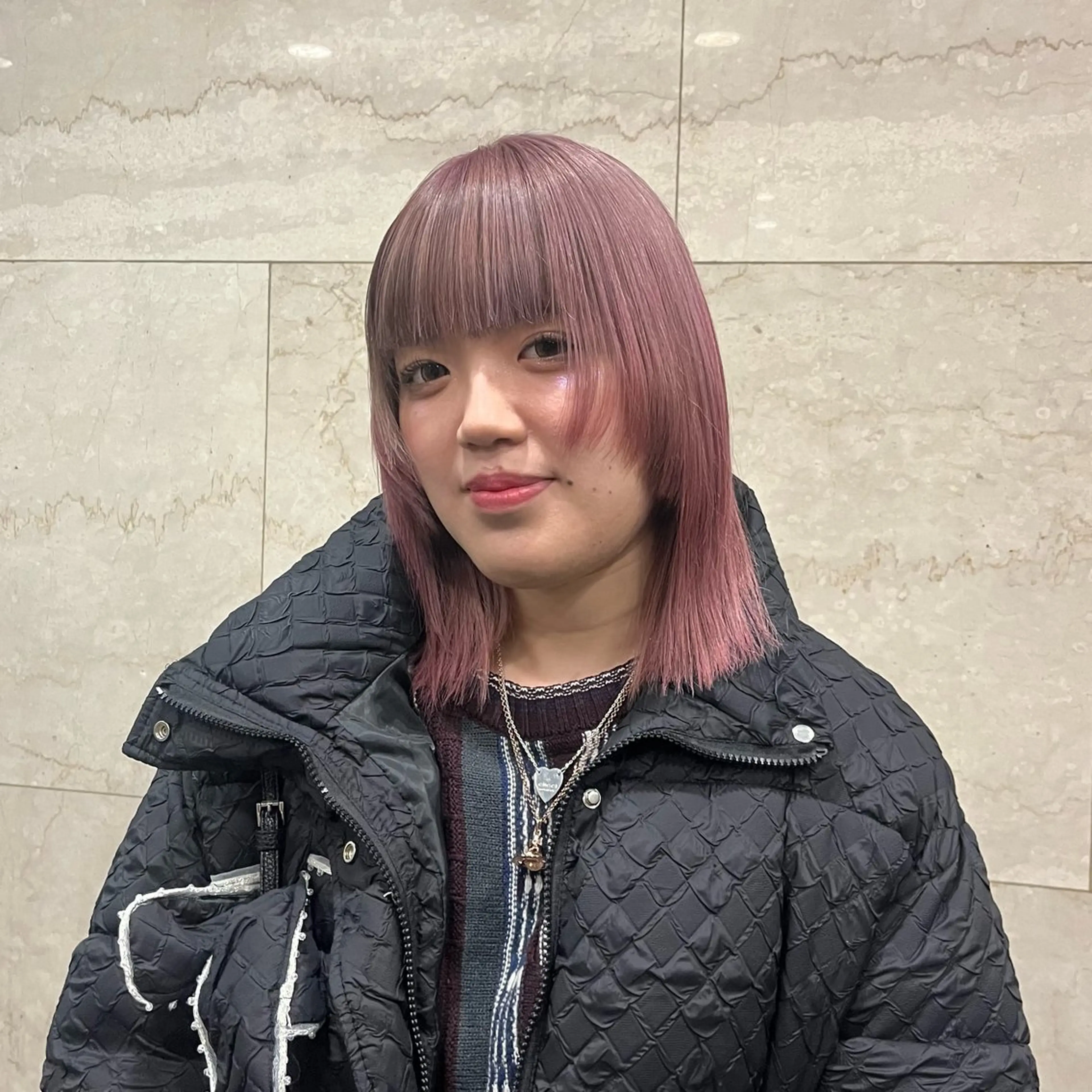 ミディアム カラー 顔周りカット はるか/ CosyVelvetのヘアスタイル