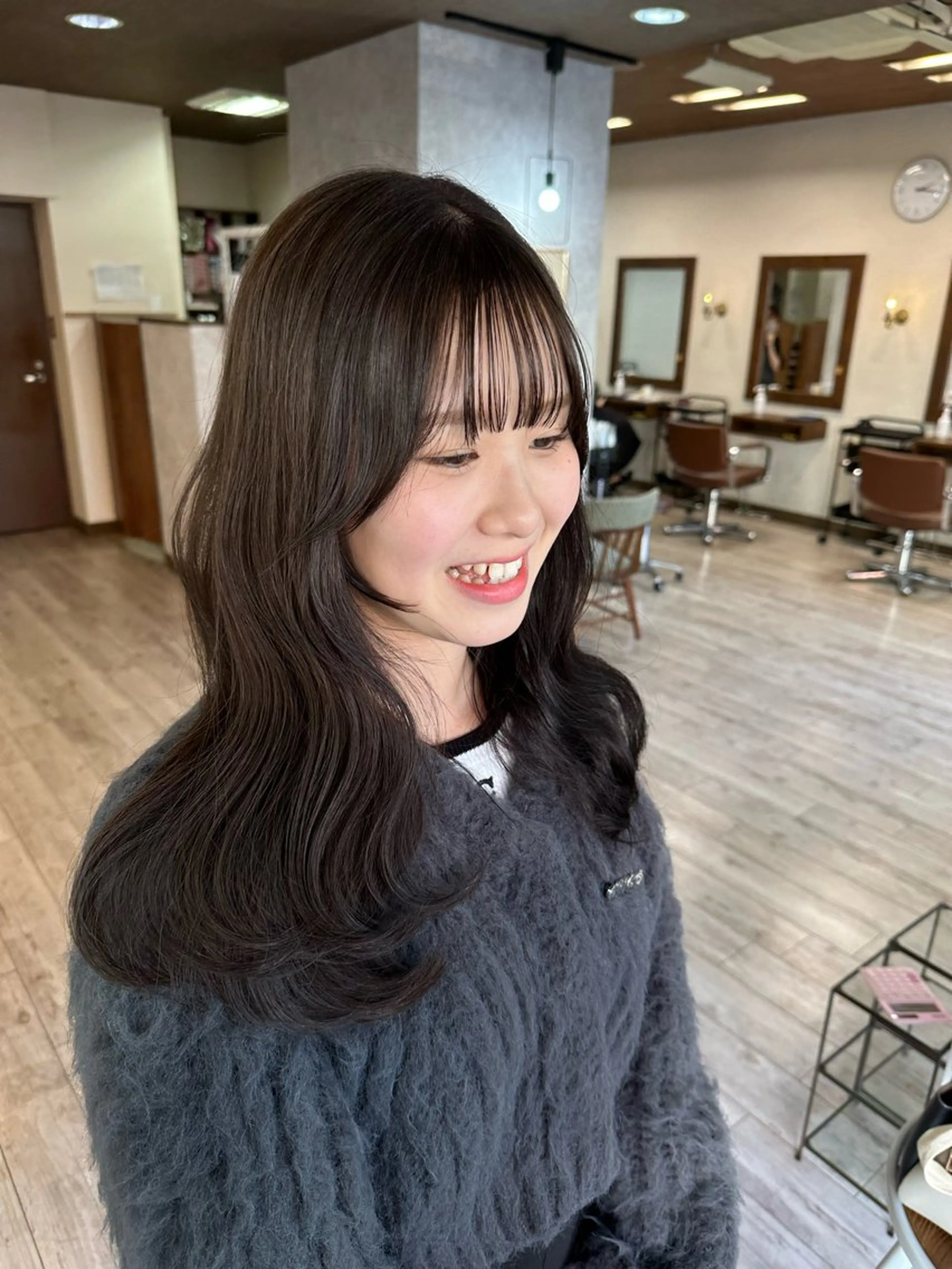 ロング カラー レイヤーカット カット ヘアカラー 高橋 みく/ minim 暖色のヘアスタイル