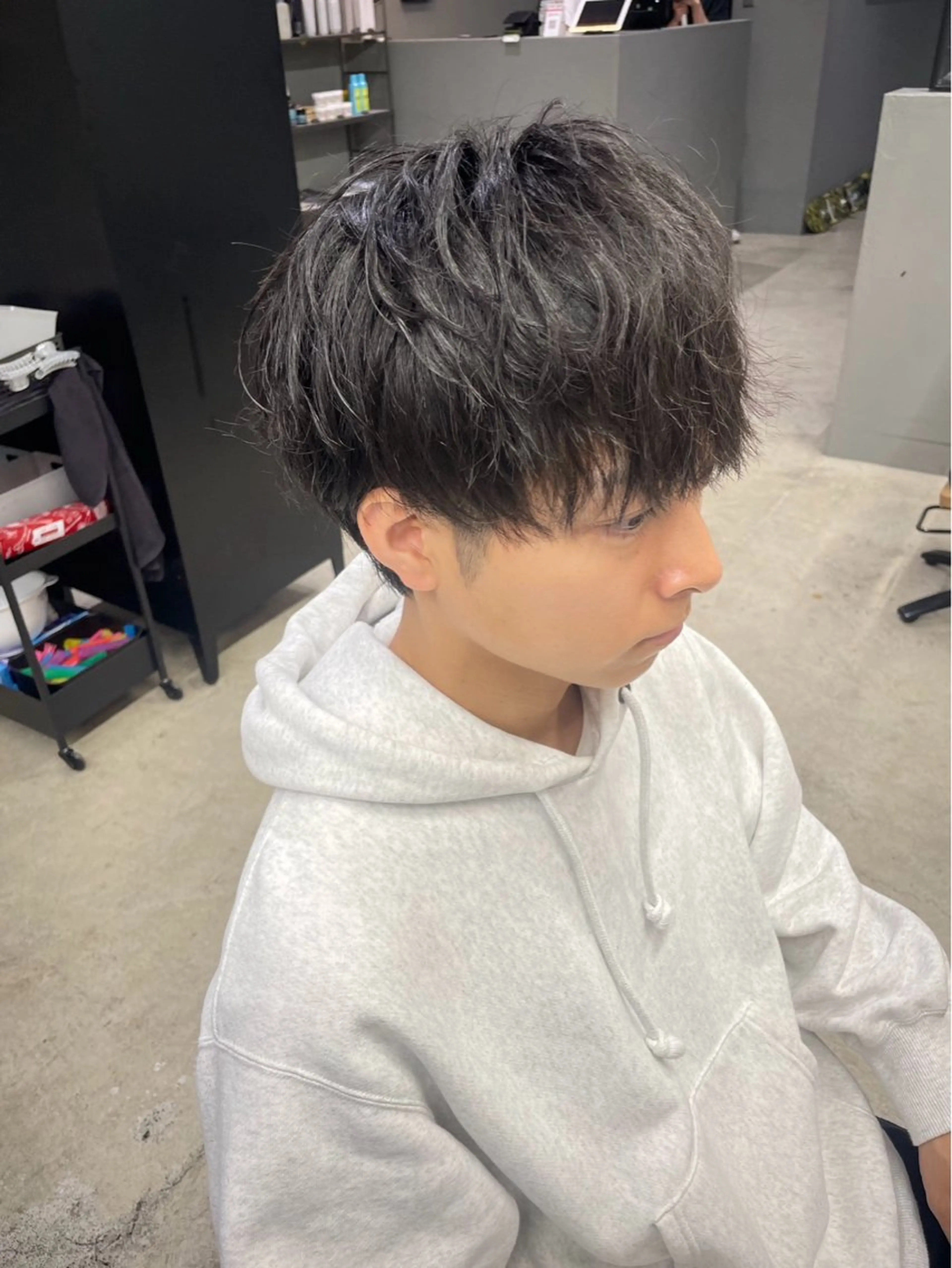 ショート パーマ メンズ カット パーマ メンズ専門サロン wokeのヘアスタイル