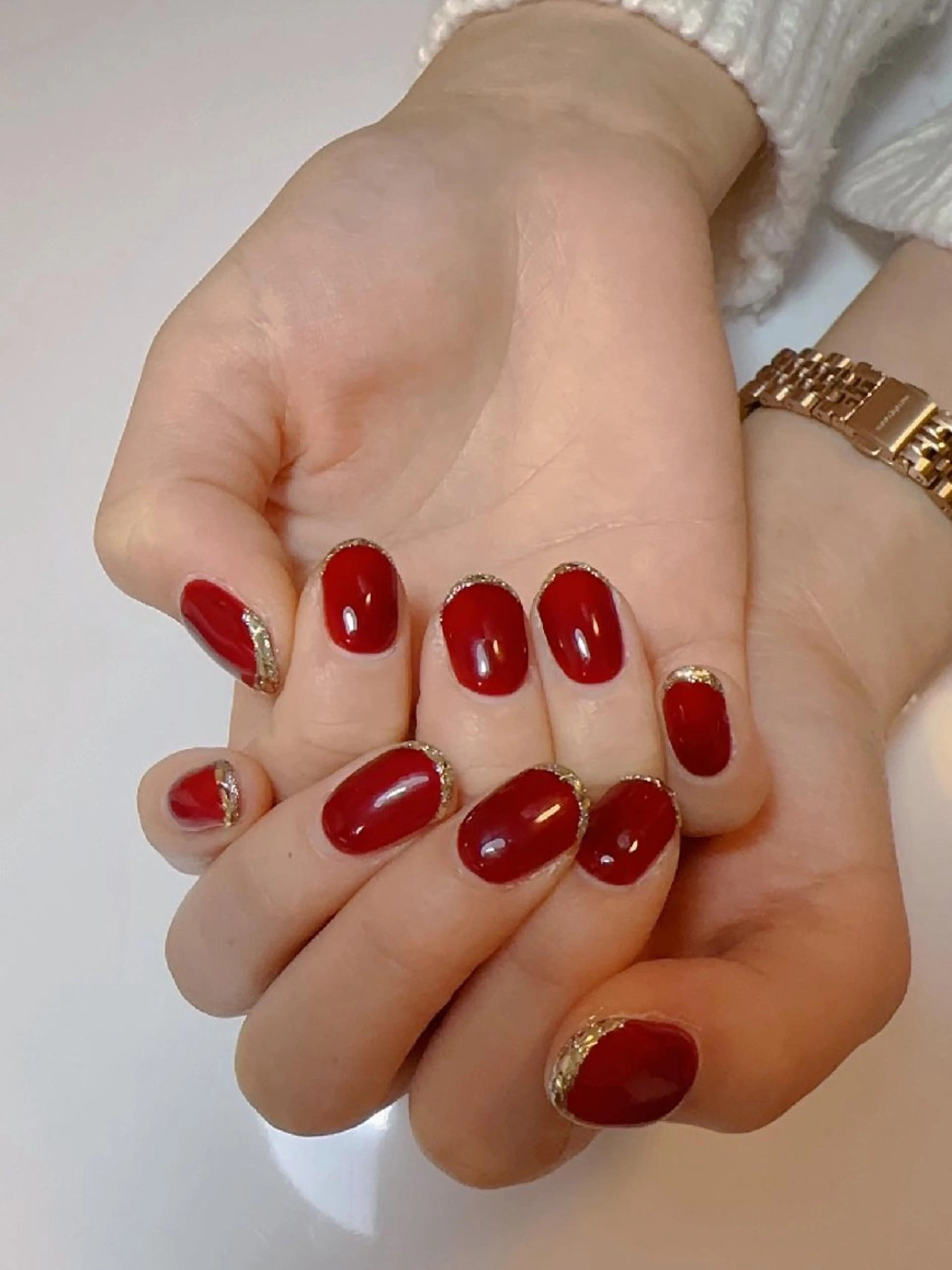 ネイル フレンチネイル ガラスフレンチ 高橋 ユキのネイルデザイン