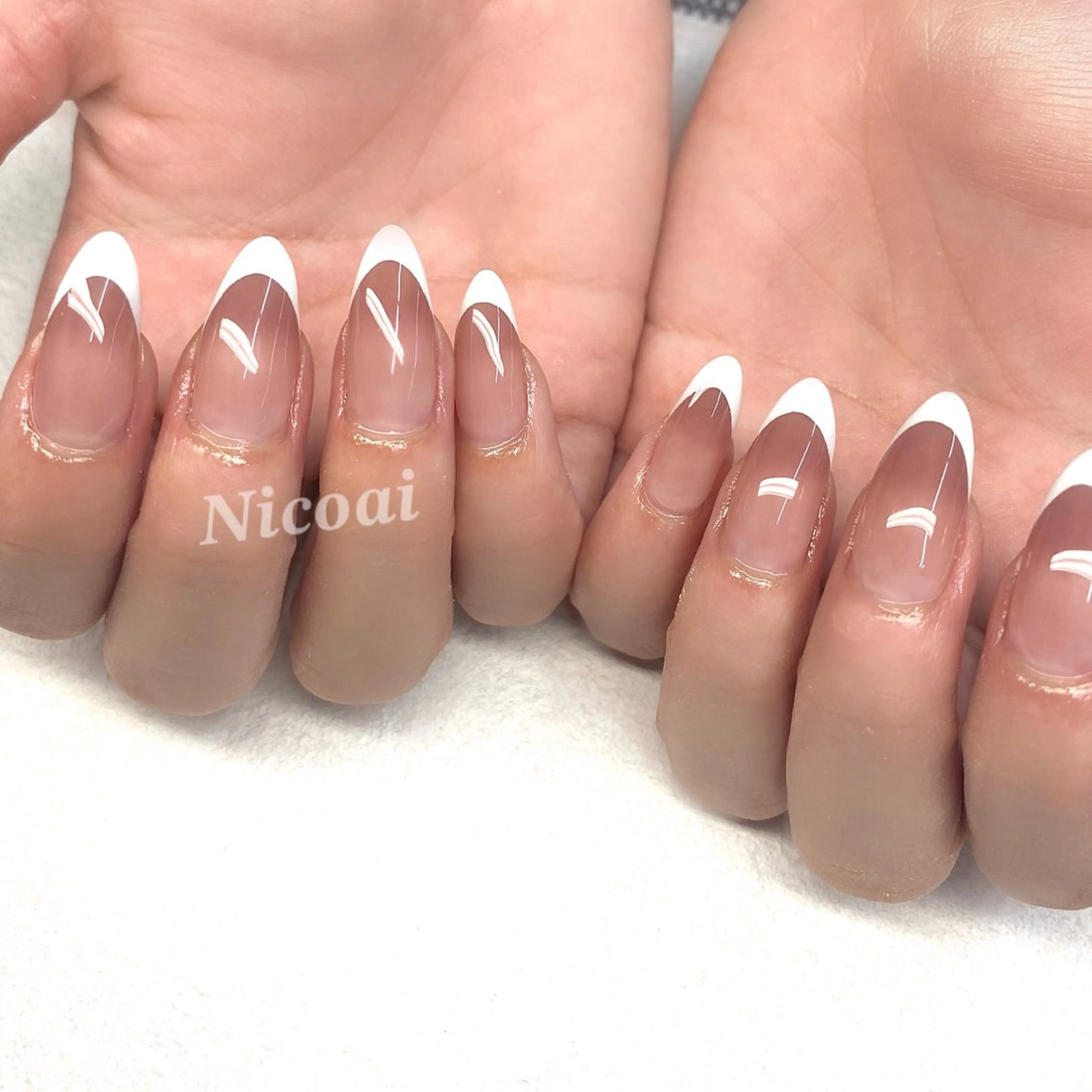 ネイル フレンチネイル ジェルネイル グラデーション マグネットネイル ニュアンスネイル NailSalon Nicoai所属・NailSalon Nicoaiのネイルデザイン