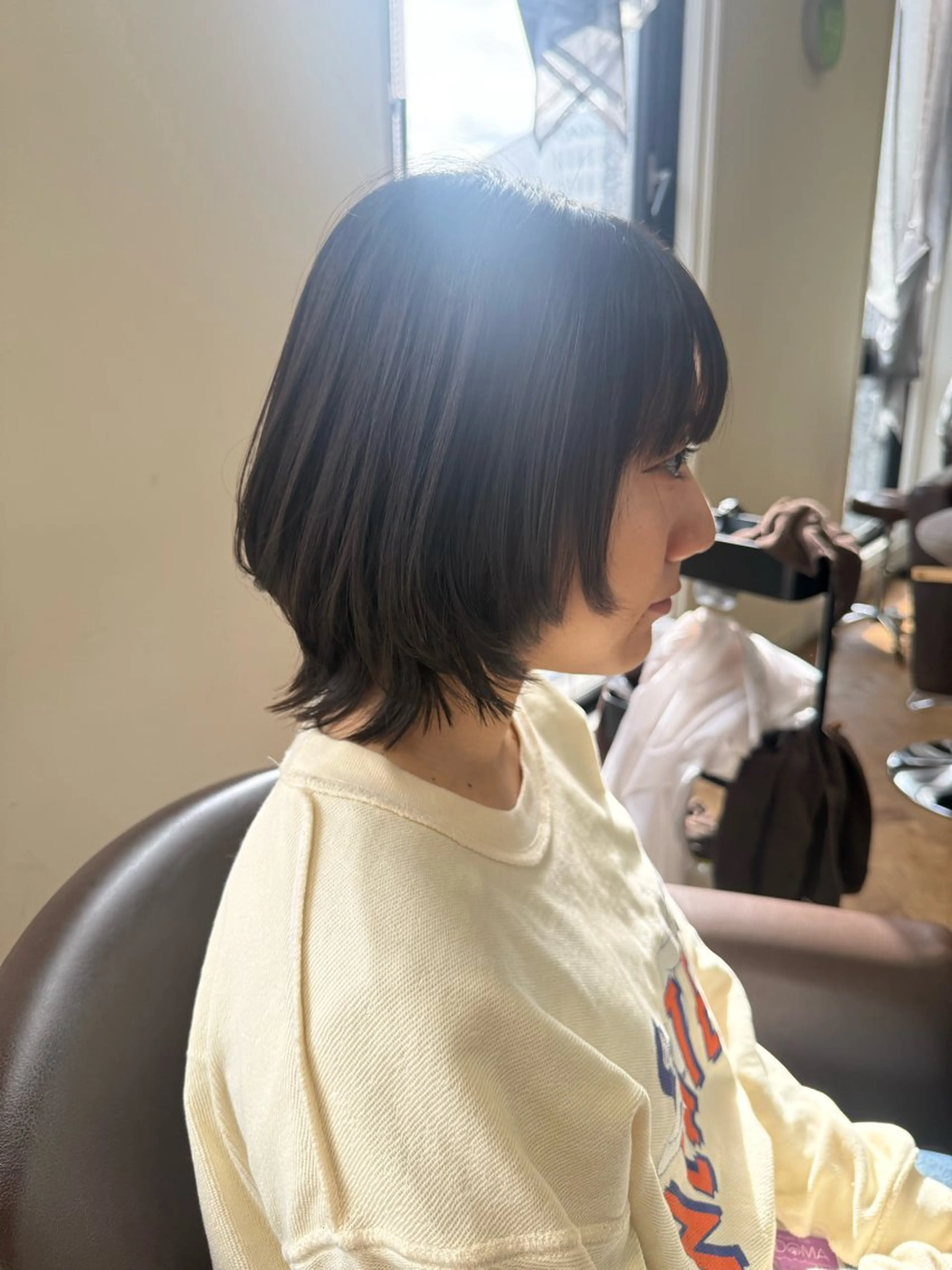 ミディアム ウルフカット 溝口 槙里也のヘアスタイル