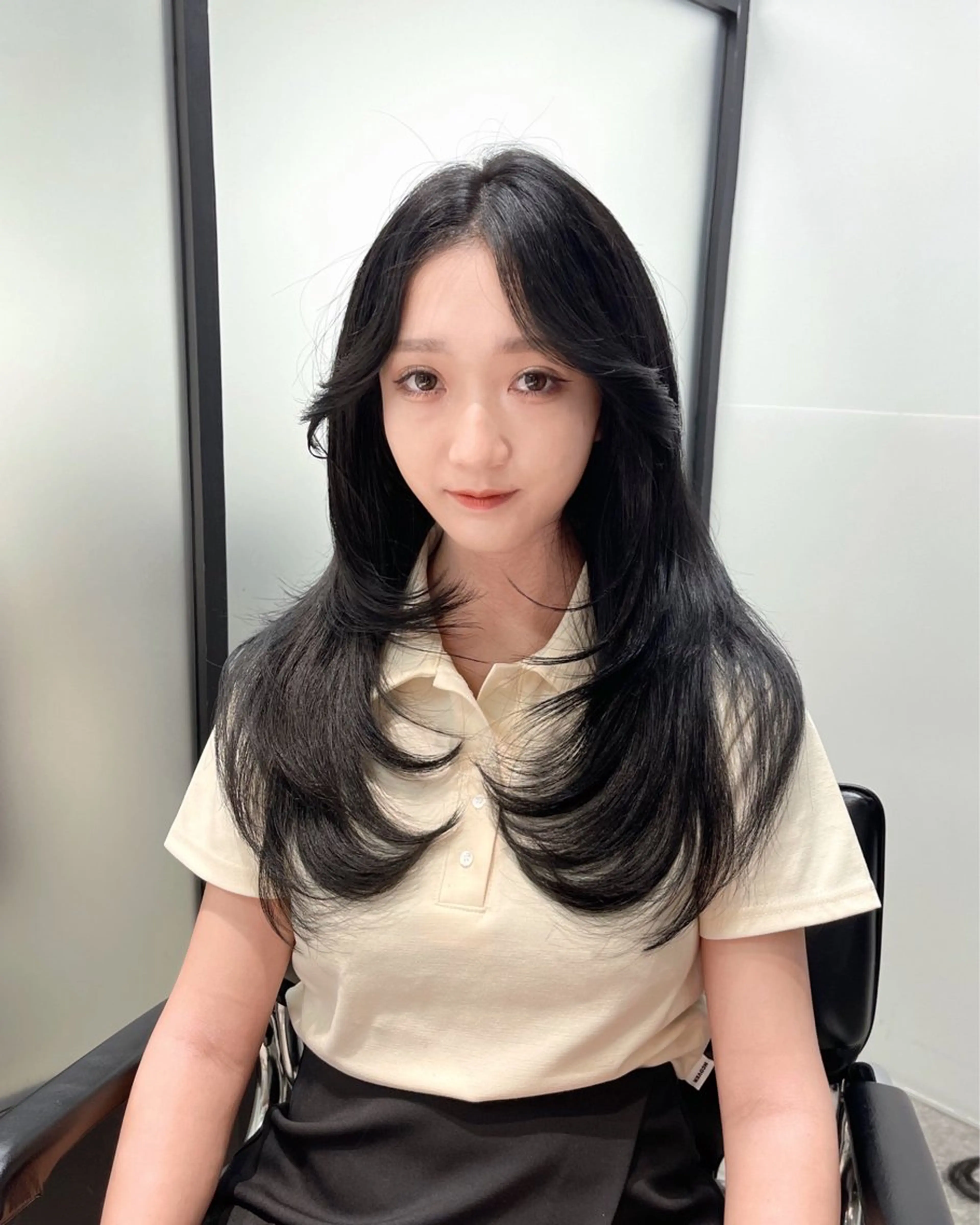 カラー カット ヘアカラー トリートメント 韓国レイヤーカット 髪質改善▫️水野有真のヘアスタイル