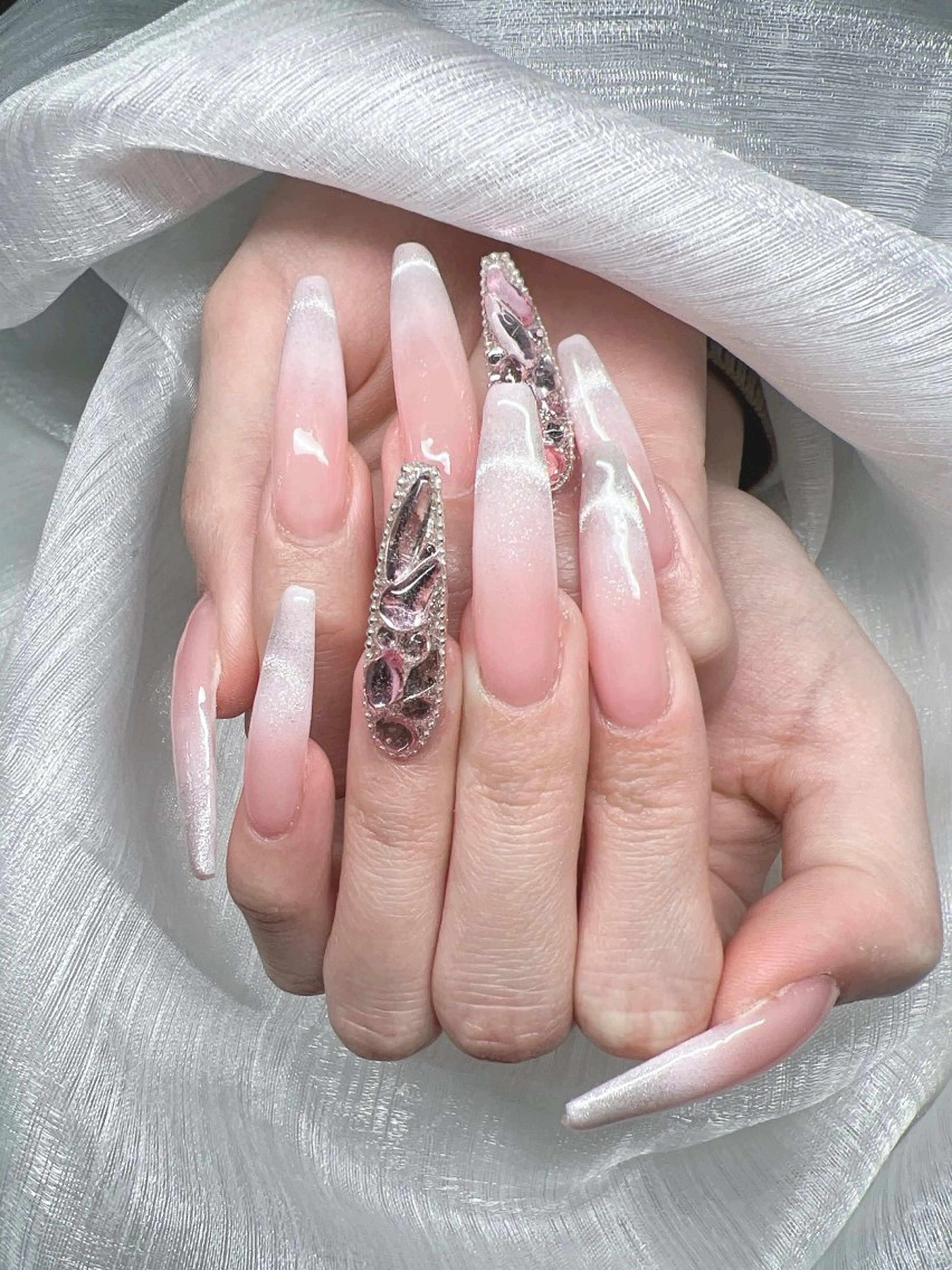 ネイル ハンドネイル Lee Nails チップ長さだし専門店のネイルデザイン