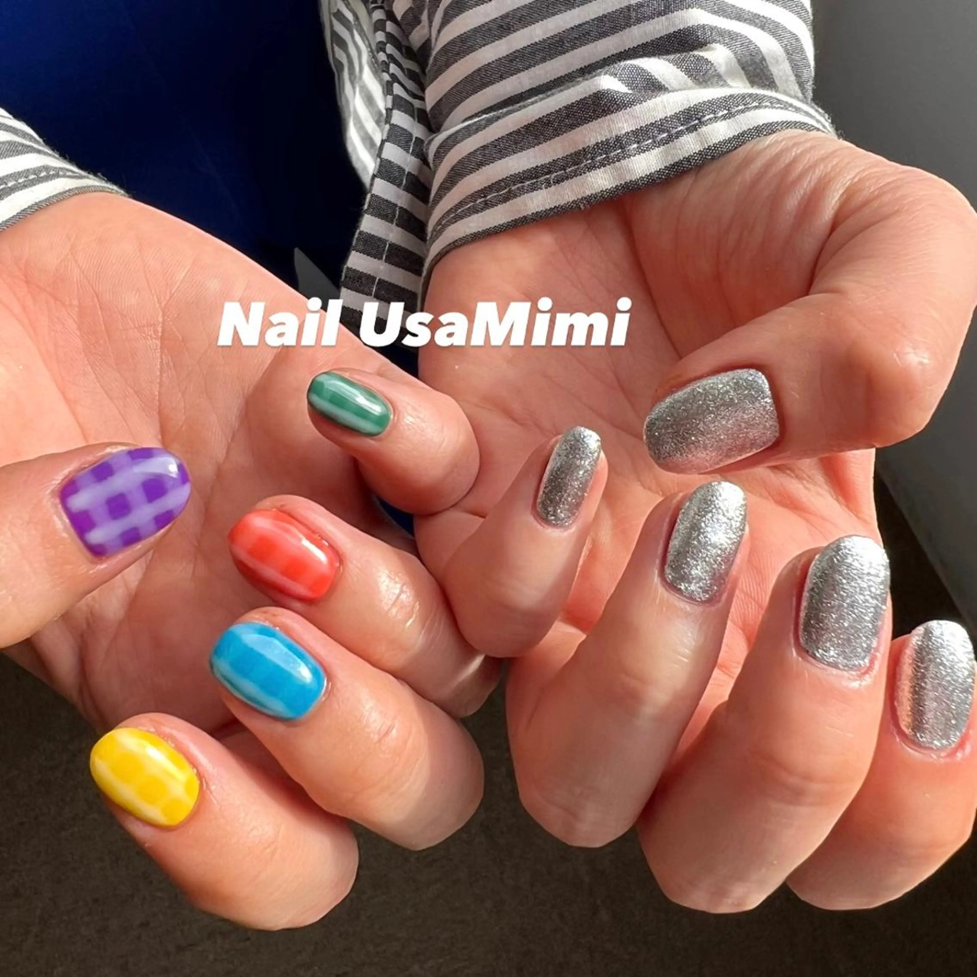 ネイル オーロラネイル フットネイル ジェルネイル 氷ネイル・うるうるネイル キラキラネイル 本町ネイルNail UsaMimiのネイルデザイン