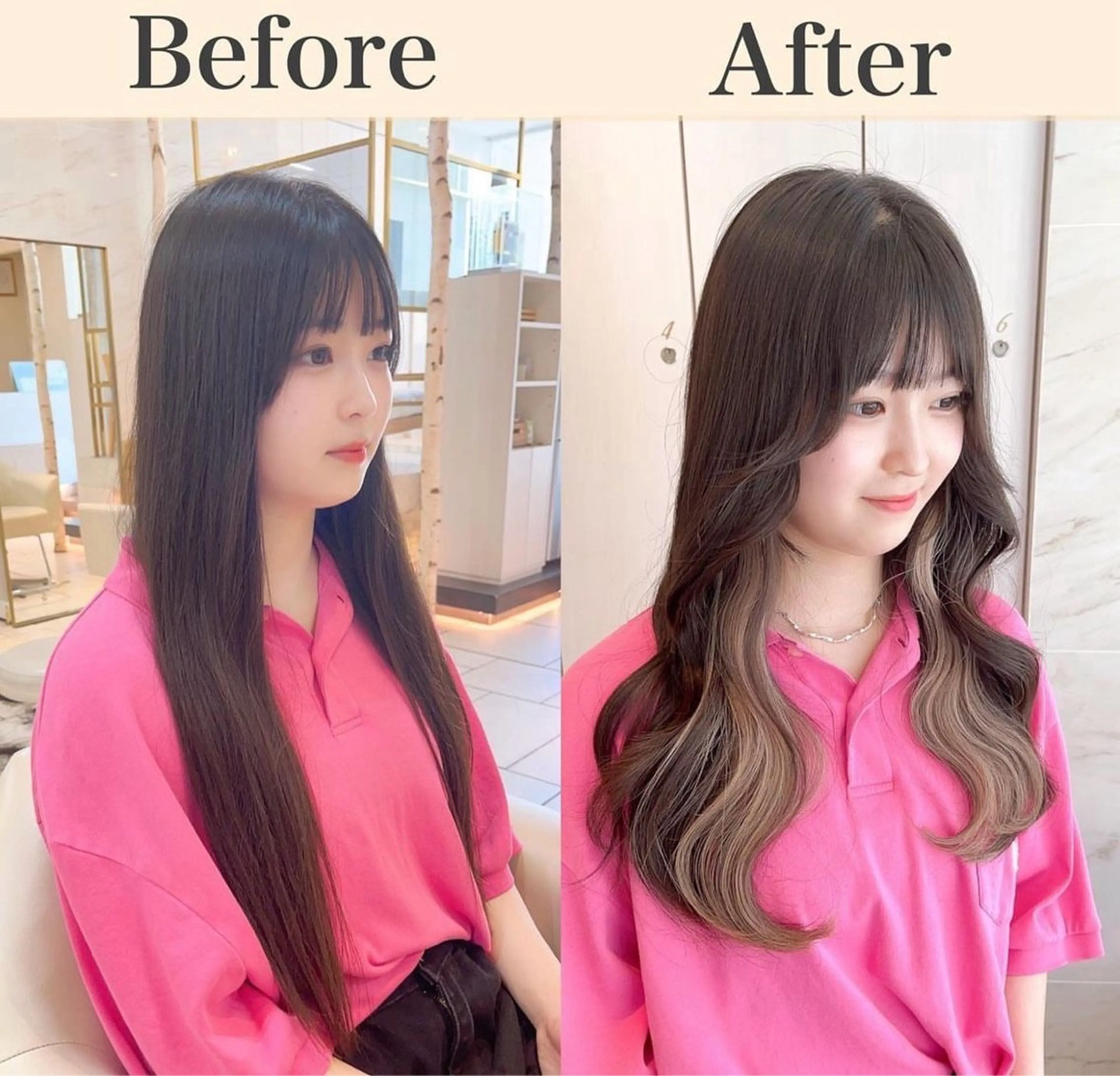 セミロング 里見 愛梨のヘアスタイル