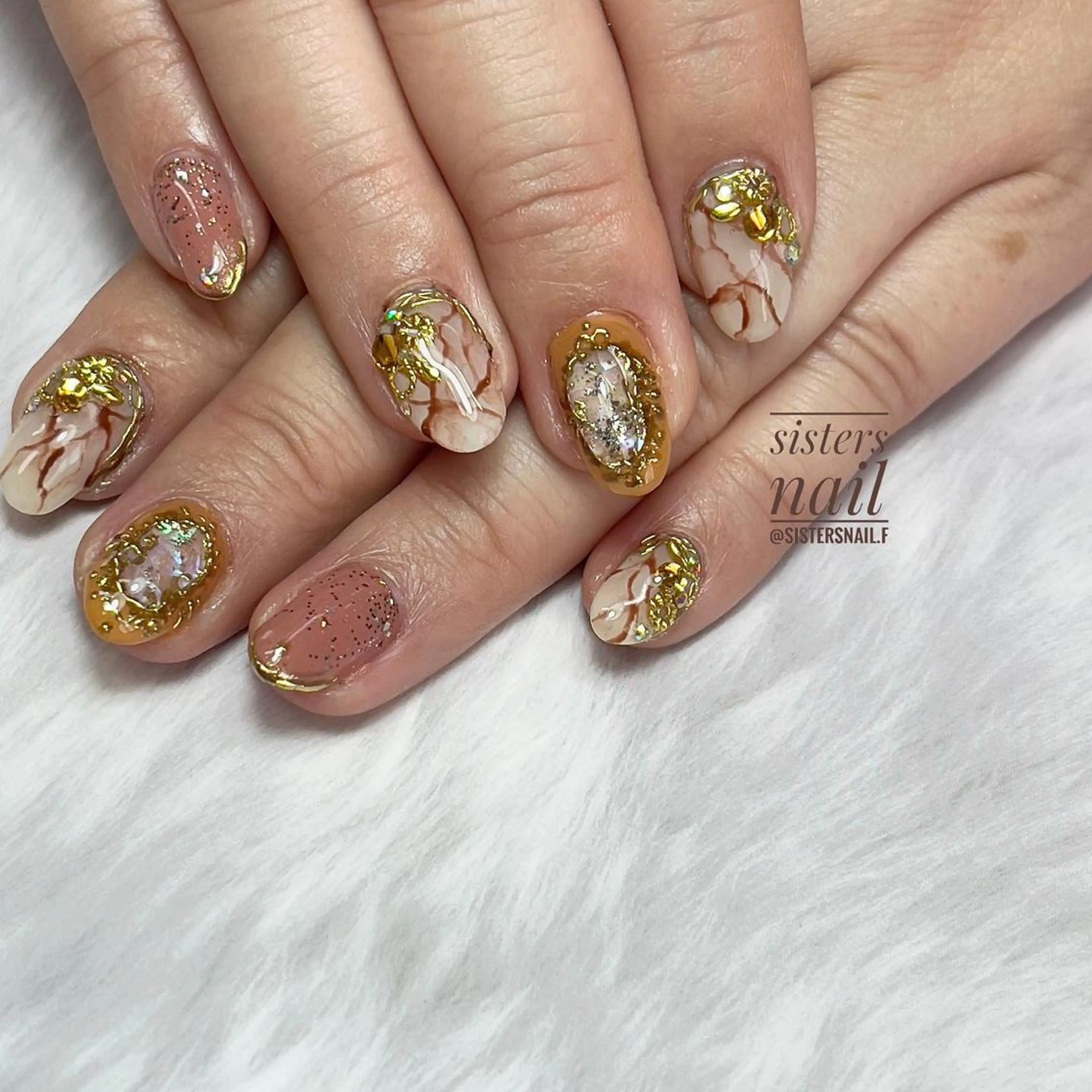 ネイル アートネイル ジェルネイル 卒業式 キラキラネイル ラメ(グリッター) sisters nail.fのネイルデザイン