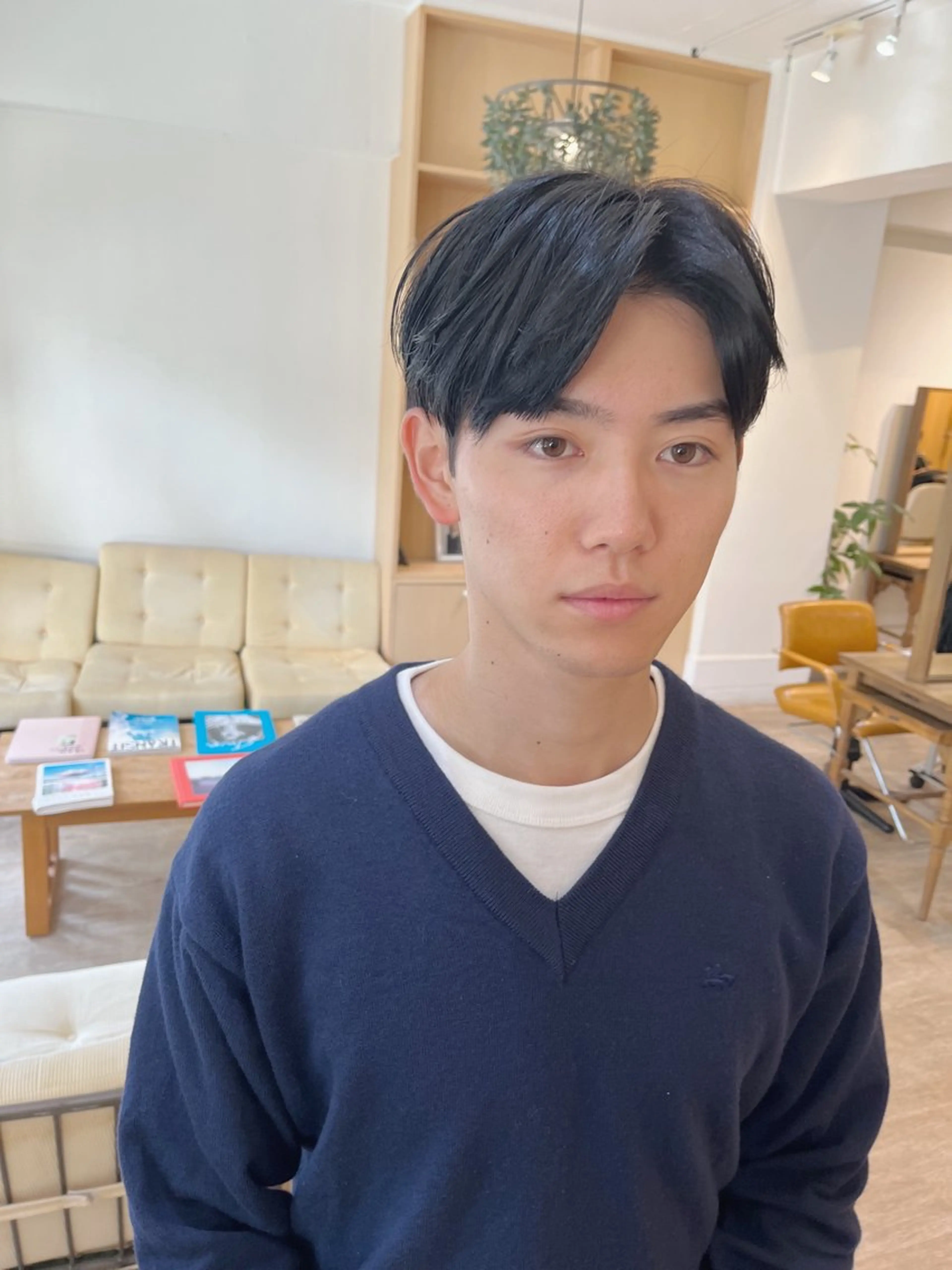 ミディアム カラー メンズ カット ヘアカラー ‪🌿パーマ大好評 メンズヘア🌿ワタルのヘアスタイル