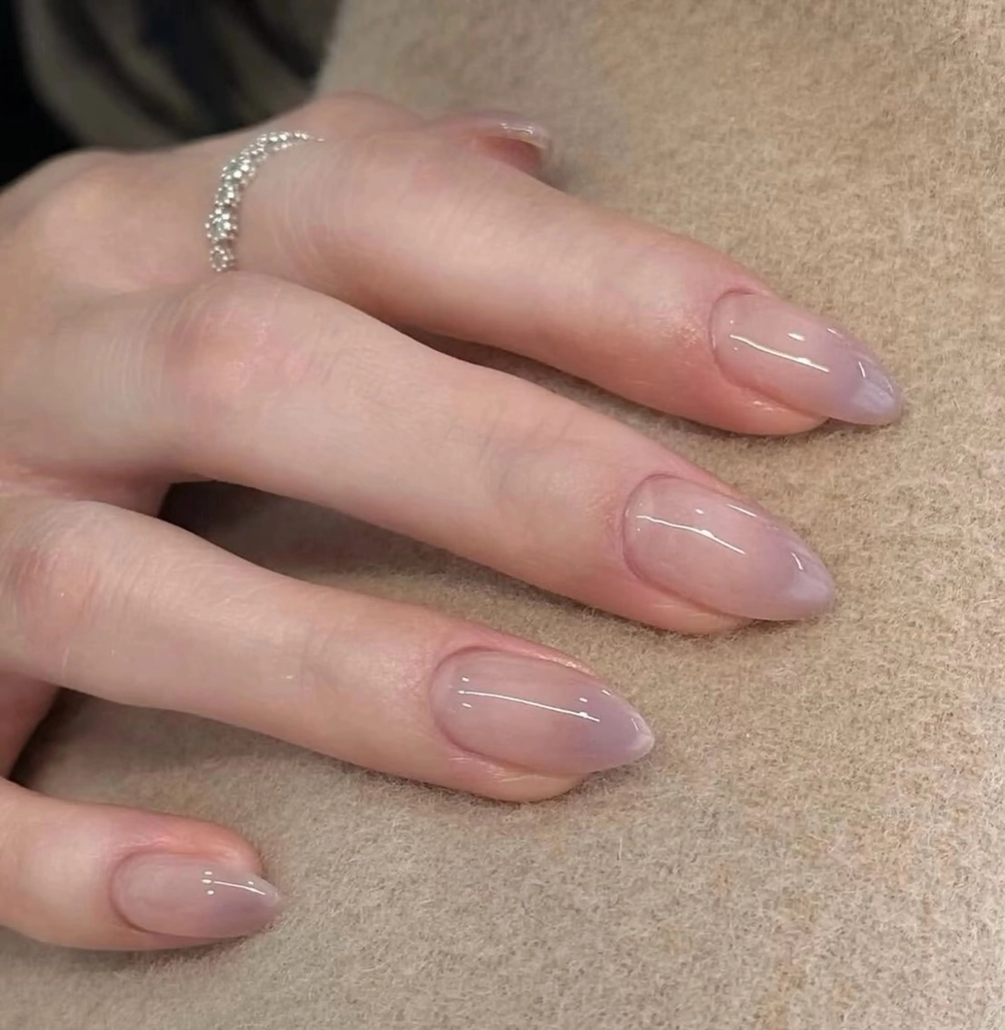 ネイル チークネイル 長さ出し フレンチネイル ガーリー 韓国ネイル sun nail池袋 モデル募集のネイルデザイン