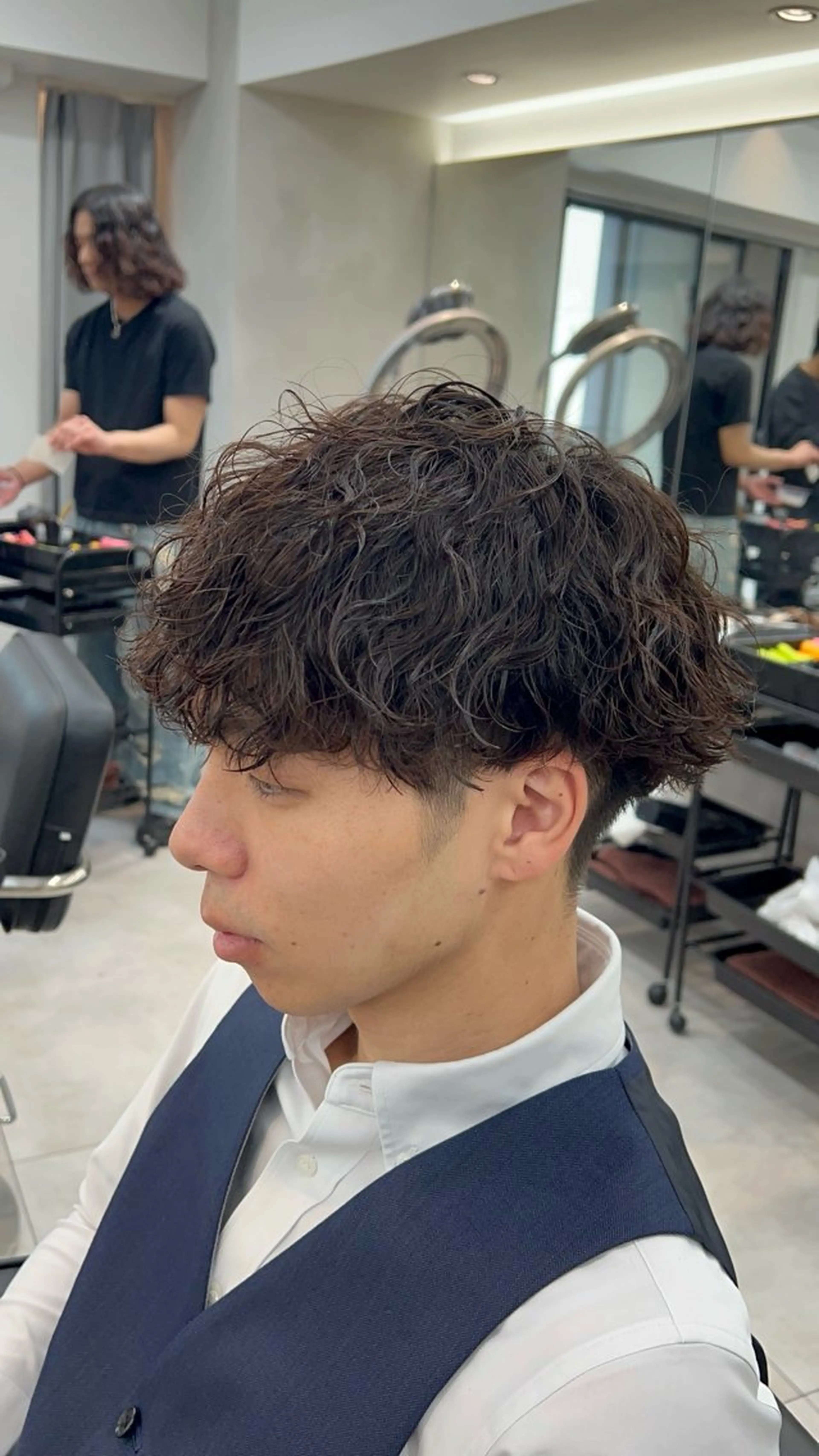 【新規平日限定】メンズカット+波巻きスパイラルパーマの写真