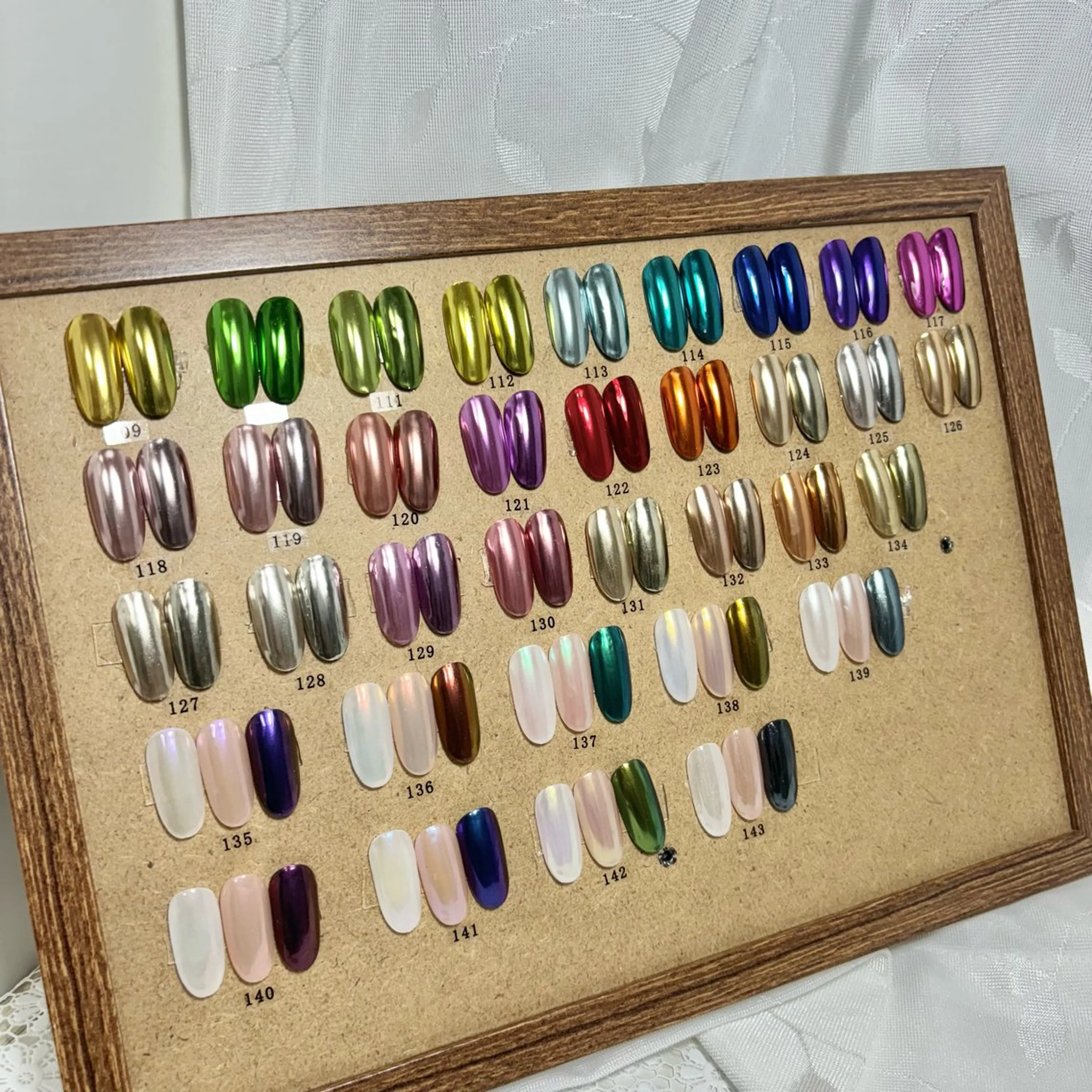 ⭐️オフなし⭐️      ミラー＆オーロラ💅 (チップ長さ出し10本　追加＋2980円)の写真