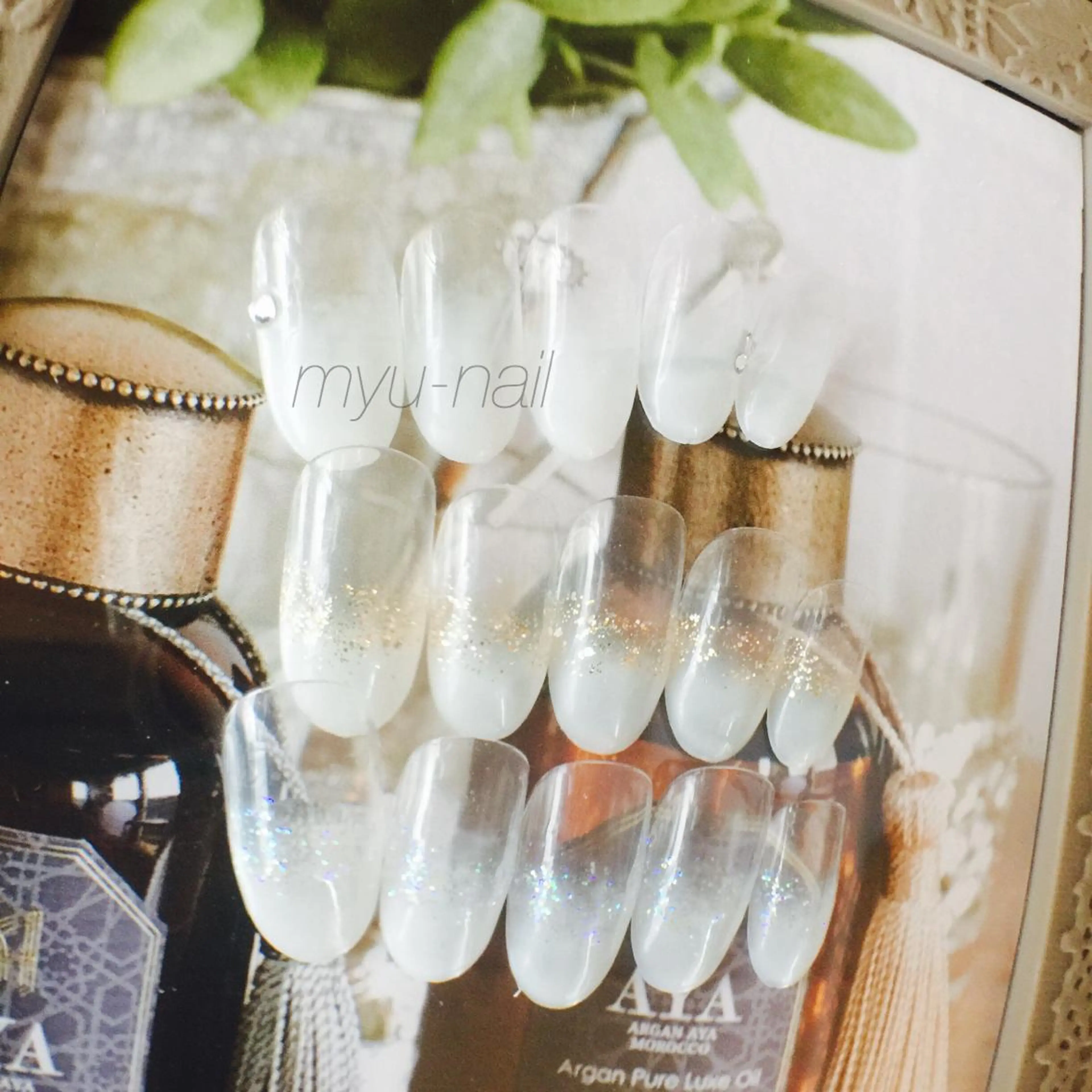 ネイル グラデーション ラメ(グリッター) シンプルネイル ネイルチップ ホームサロン myu-nailのネイルデザイン