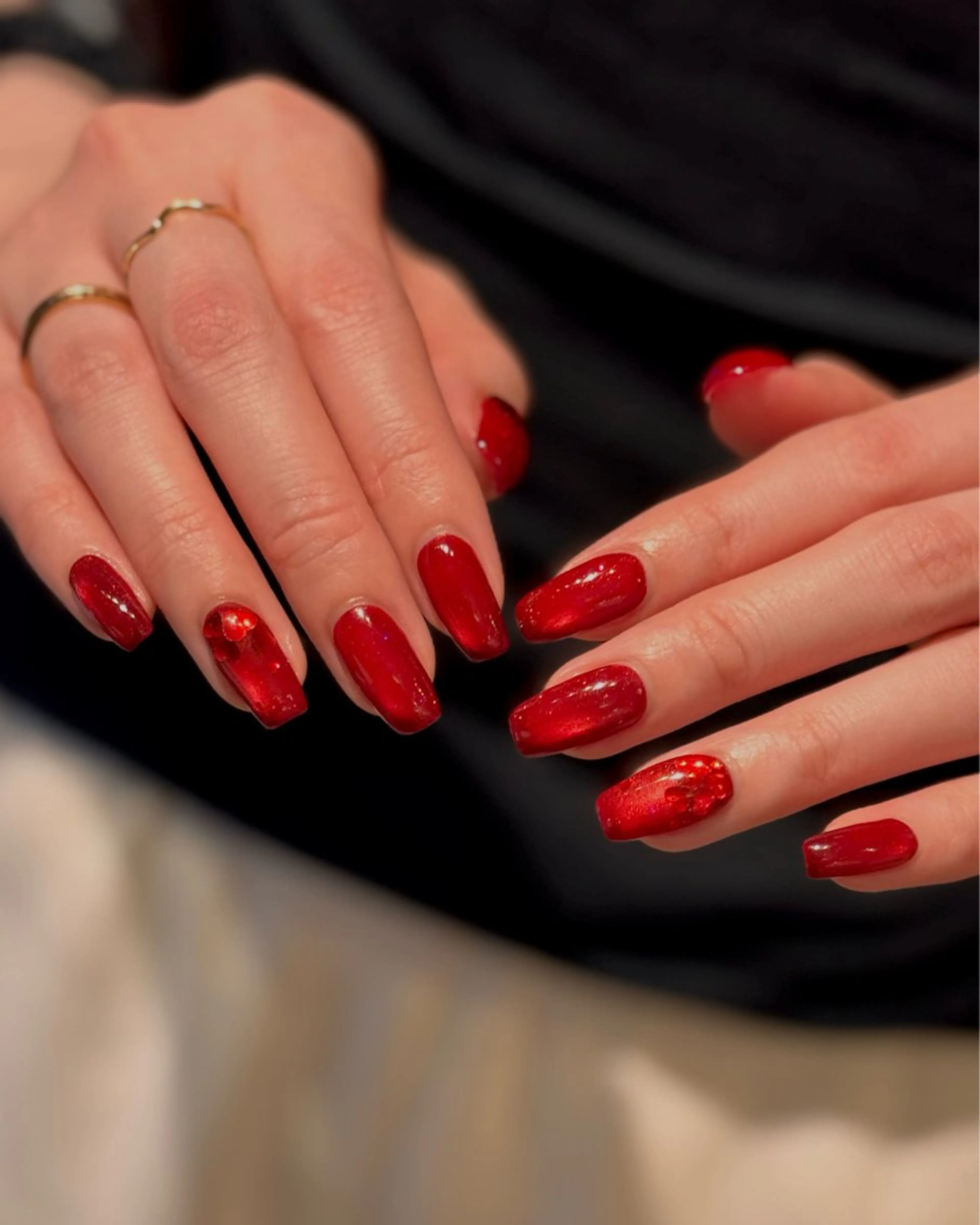 ネイル クリアネイル フラッシュネイル フラッシュマグ フレンチネイル マグネットネイル ハンドネイル Luana所属・Luana nailのネイルデザイン