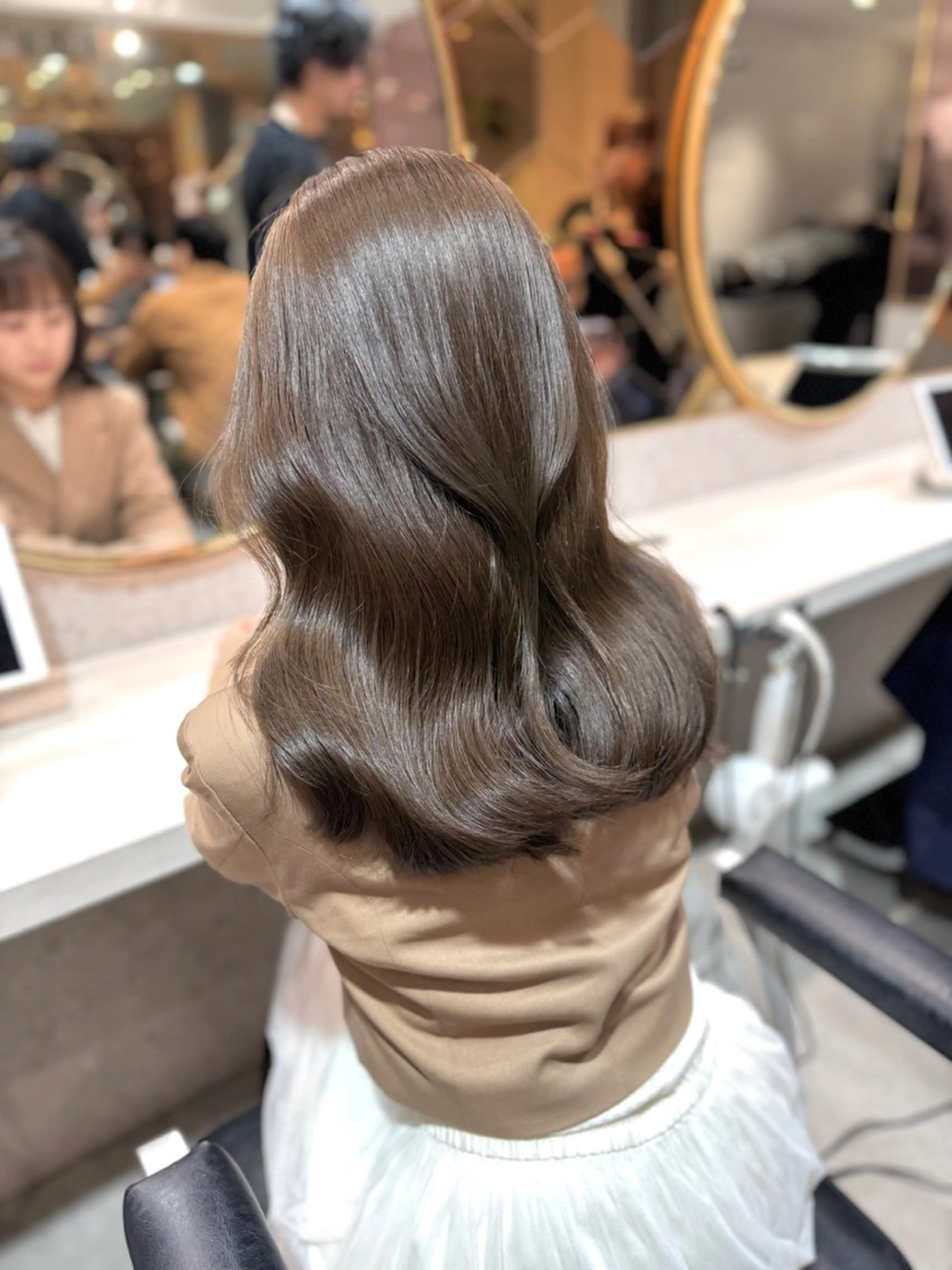セミロング アッシュ アッシュグレー アッシュグレージュ カット ヘアカラー トリートメント 🎀しゅな/韓国 レイヤー/透明感♡のヘアスタイル