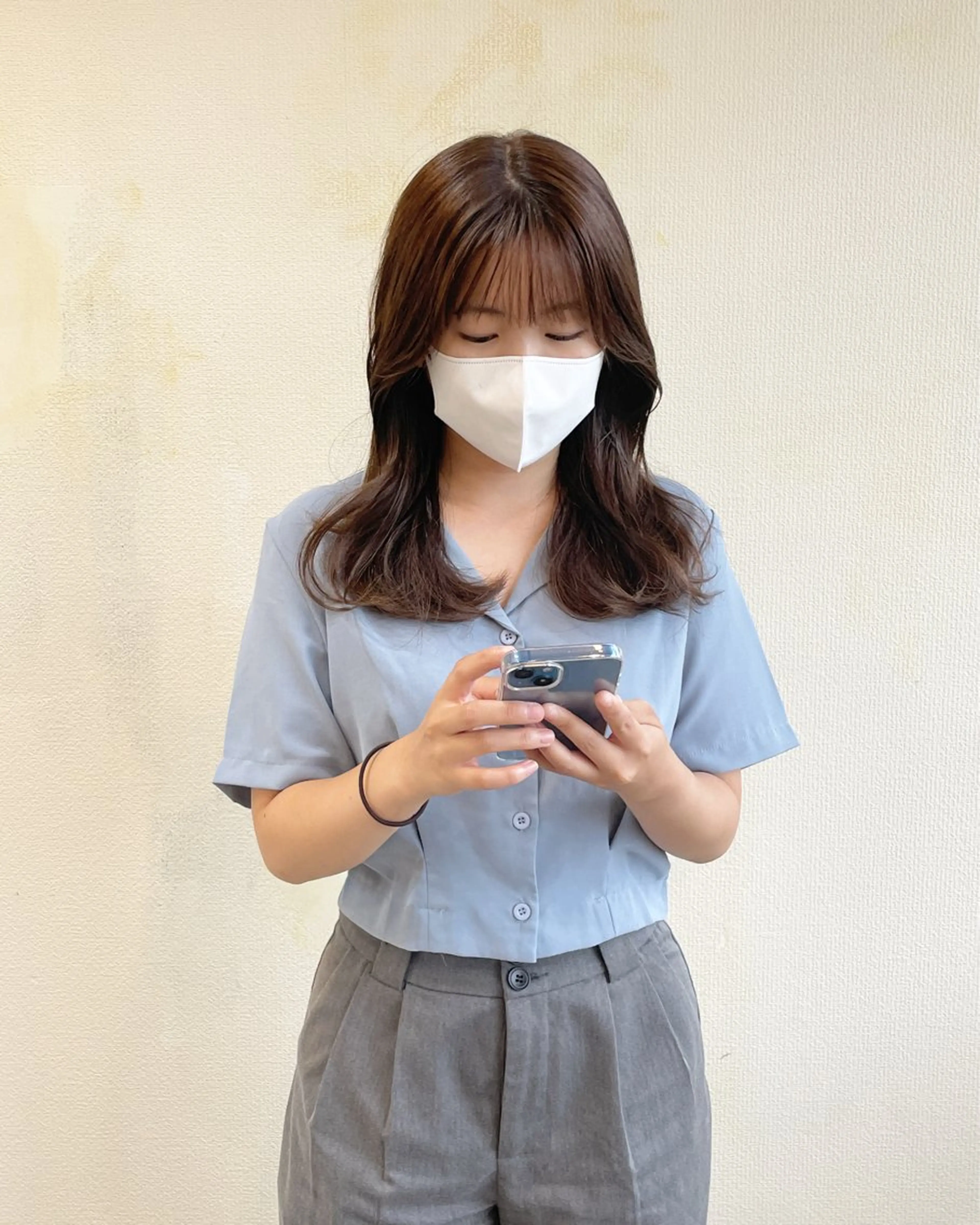 セミロング カラー R-5 shonandai所属・🍋透け感カラー🍃 オリーブ🍐Kahoのヘアスタイル