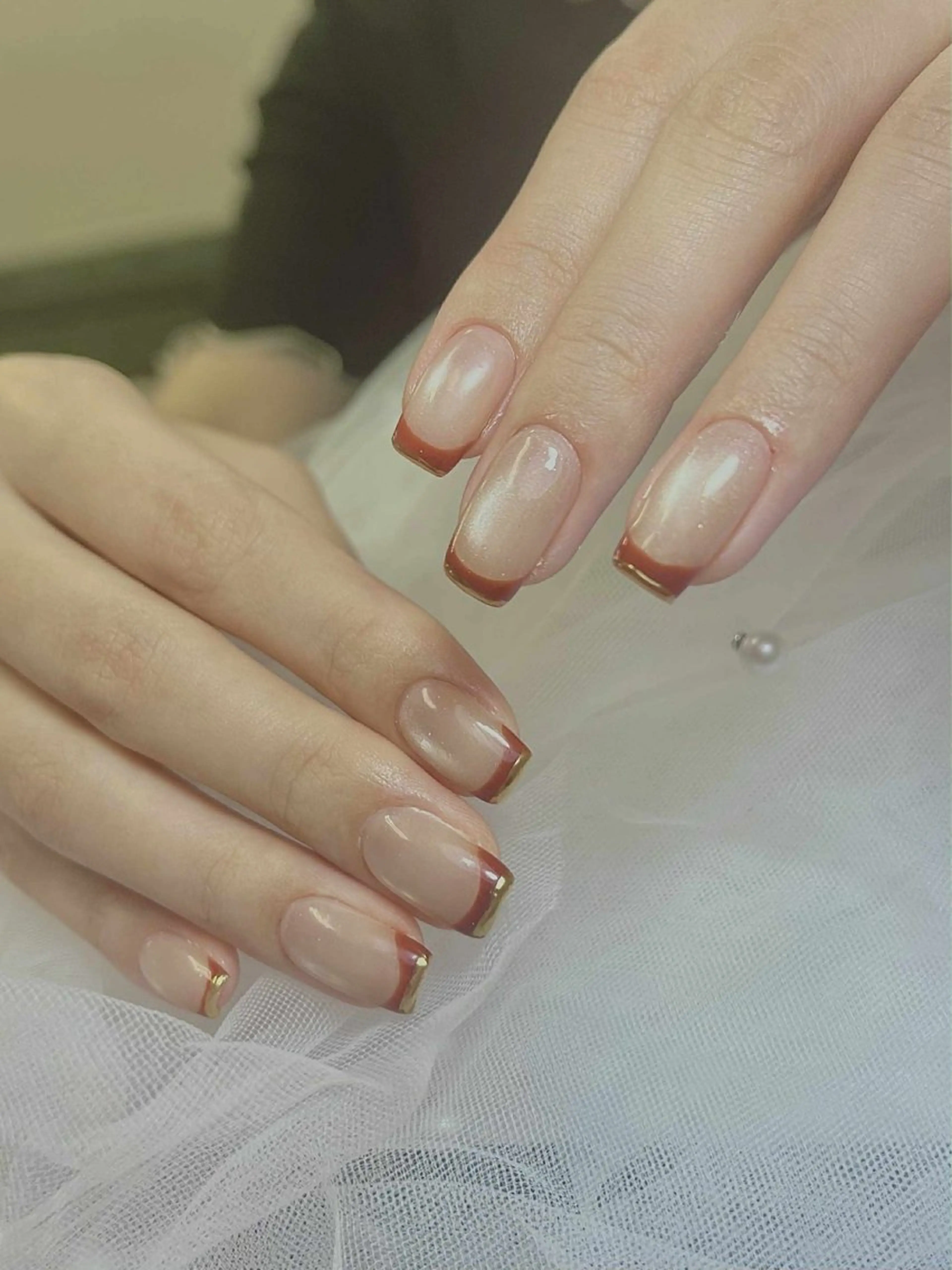 ネイル フレンチネイル 赤色 しまむら さくらのネイルデザイン