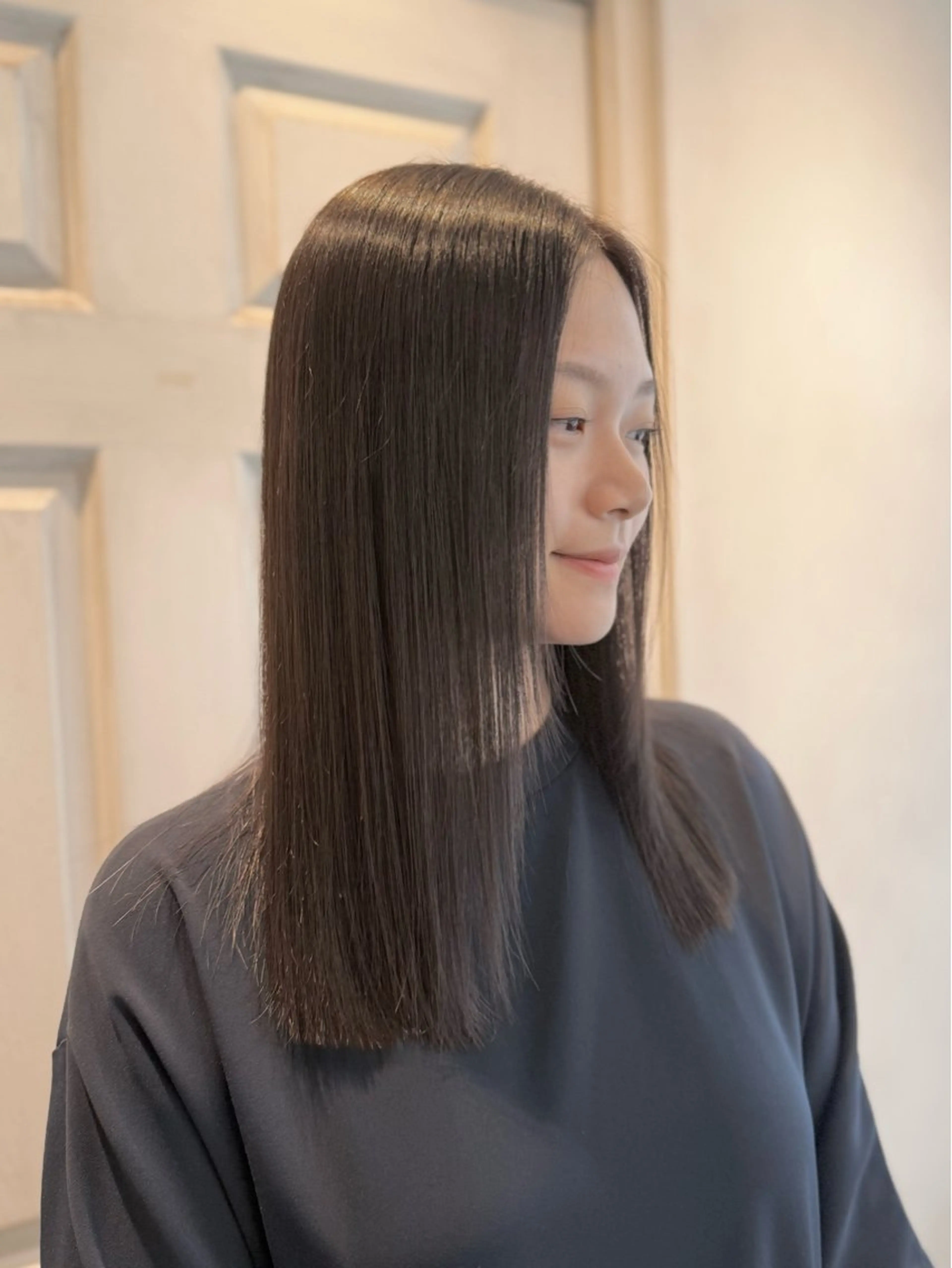 【🌟人気No.2🌟】🩵縮毛矯正 + カット🩵ブリーチ毛NG🙅♀️(コスメ縮毛+2000yen)の写真