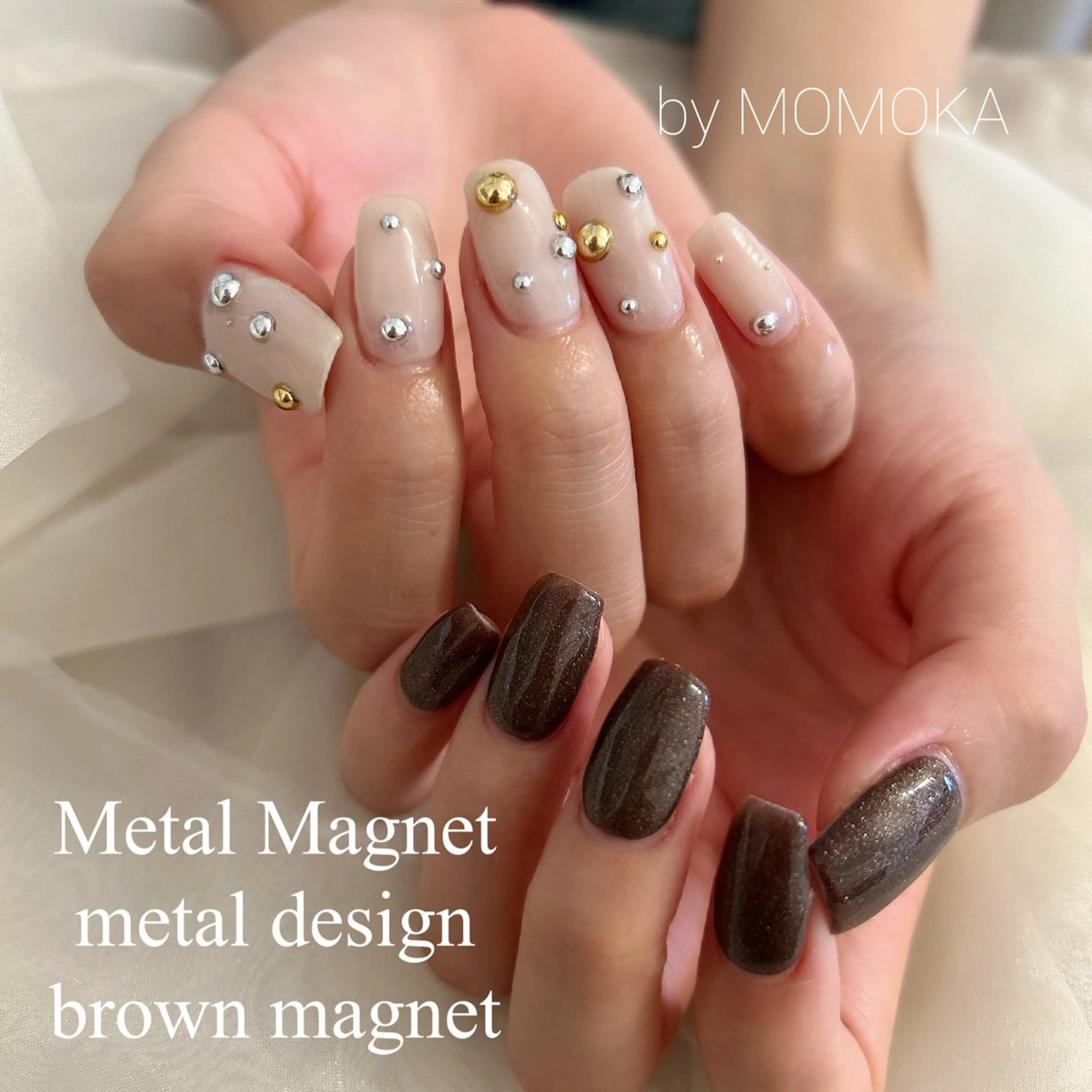 ネイル マグネットネイル ハンドネイル momoka_nails所属・Momo Nailsのネイルデザイン