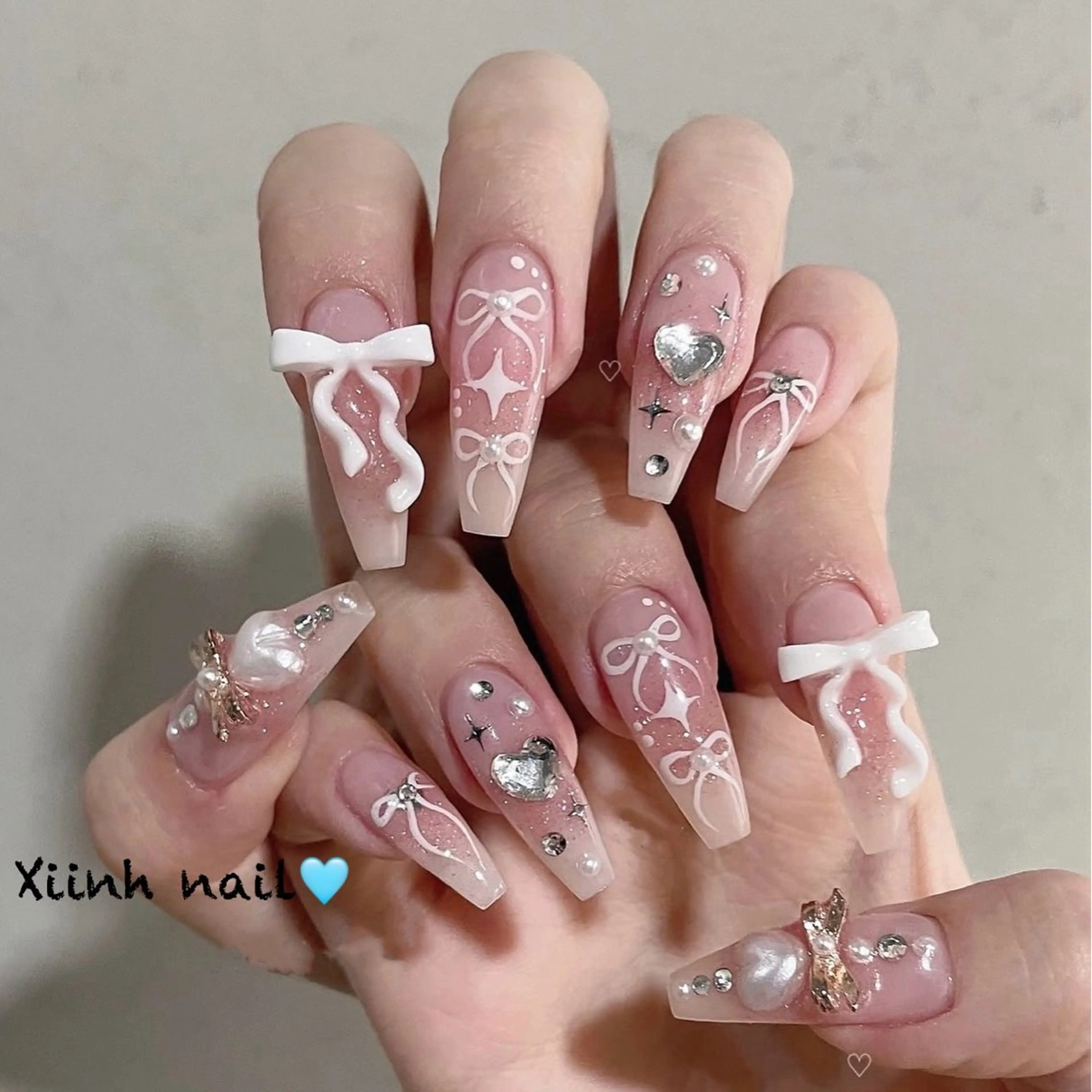 ネイル チークネイル 桜ネイル フットネイル フレンチネイル ジェルネイル XIINH NAIL SALONのネイルデザイン