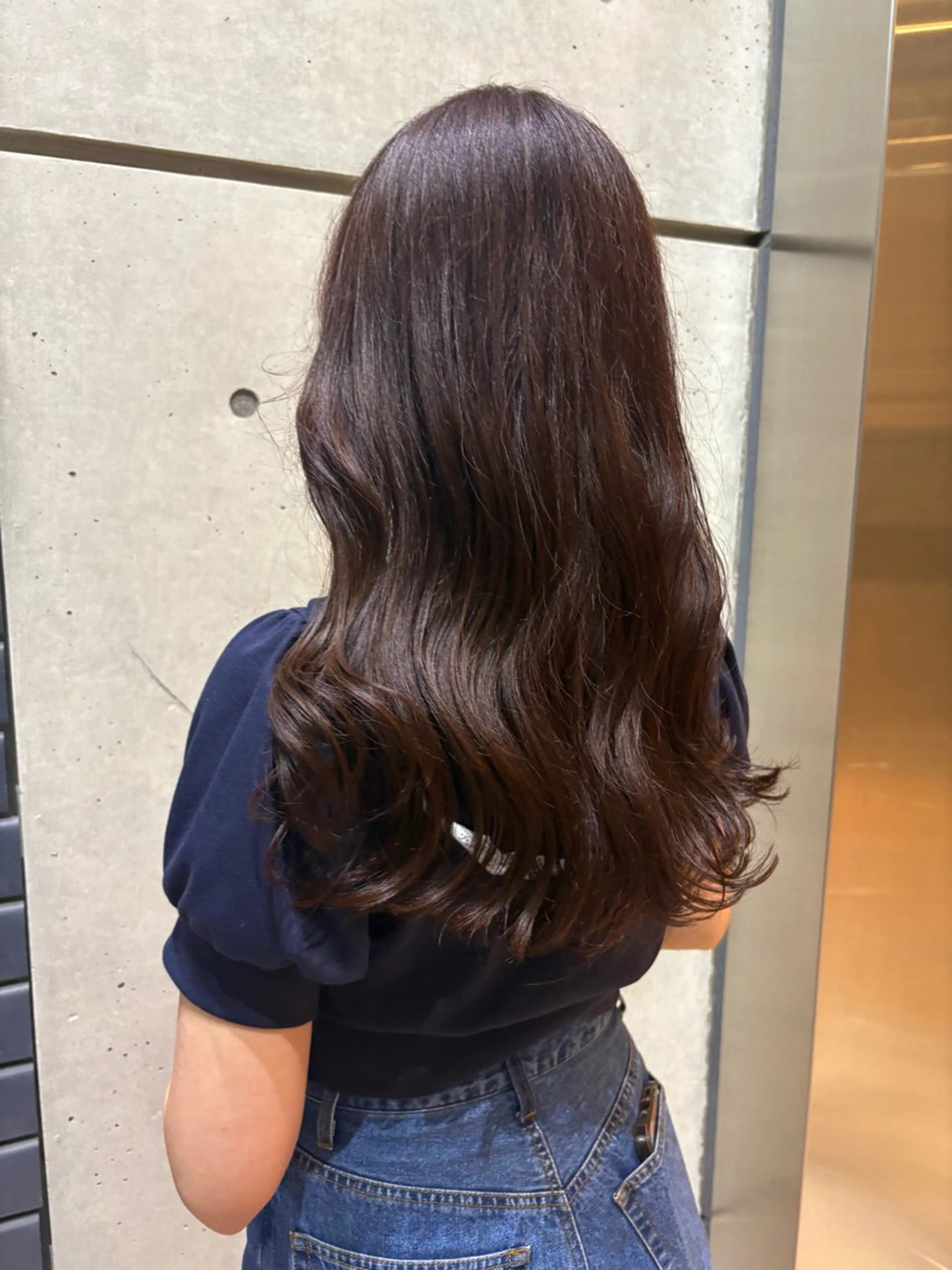 ロング カラー ヘアカラー 暖色カラーワンカラー ななほ🌷⋆⭒˚のヘアスタイル