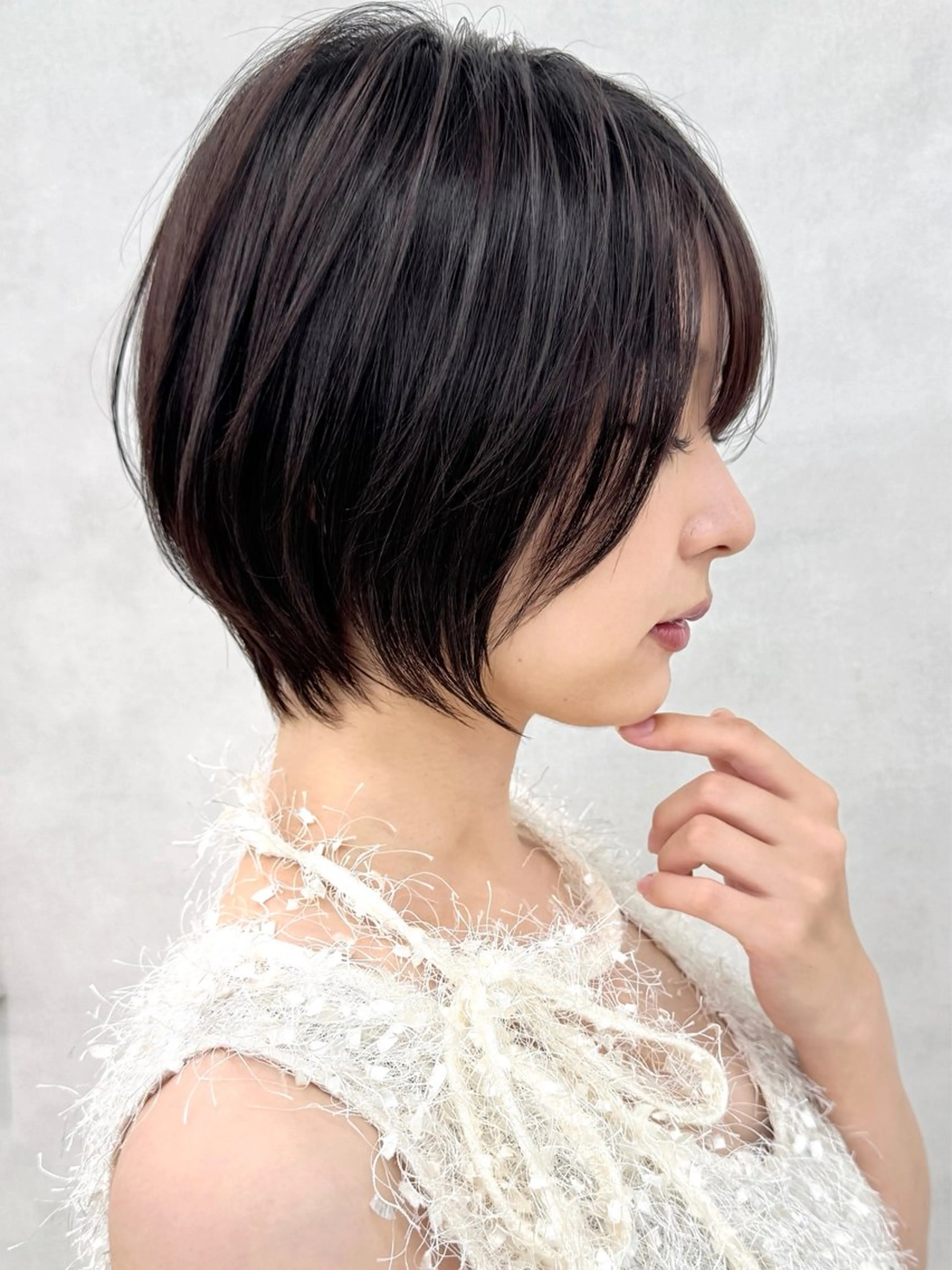 ショート ショートボブ 丸みショート ボブ ショートヘア レイヤー/韓国/ 顔周り/しんやのヘアスタイル