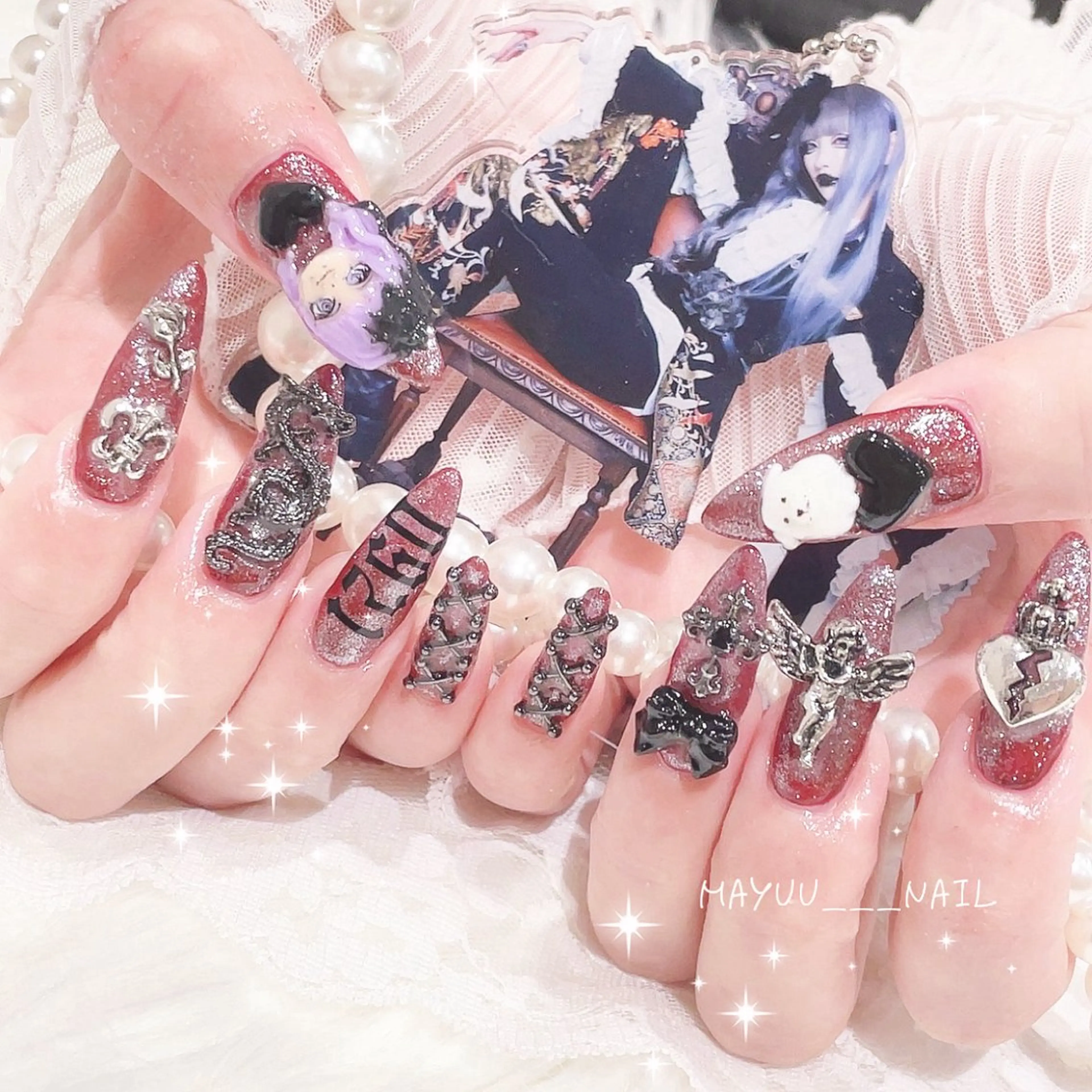 ネイル ハンドネイル 🎀 Mayu 🎀痛ネイルのネイルデザイン