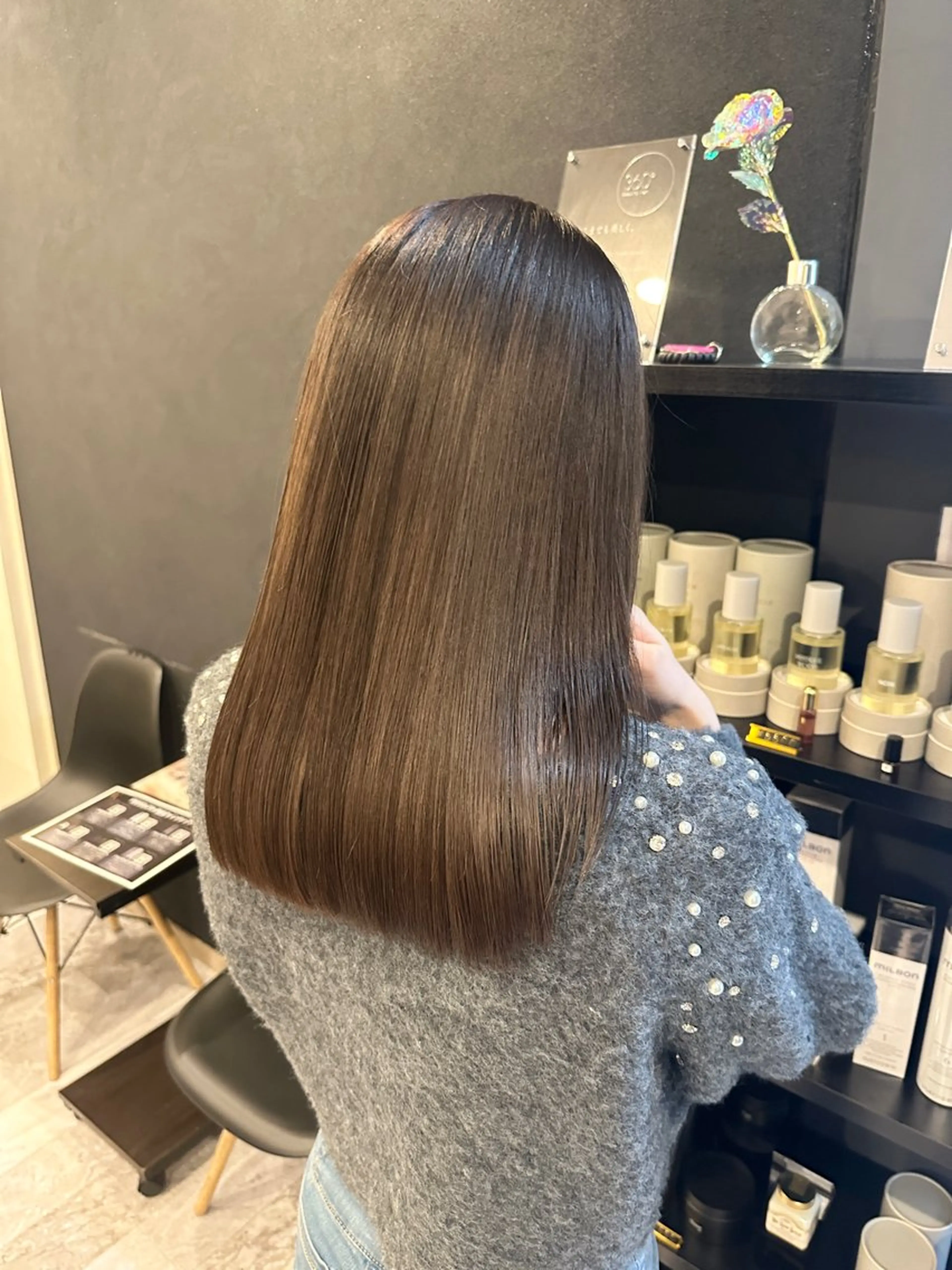 ミディアム カラー カット ヘアカラー トリートメント 髪質改善特化【荻窪】 RYOTOのヘアスタイル