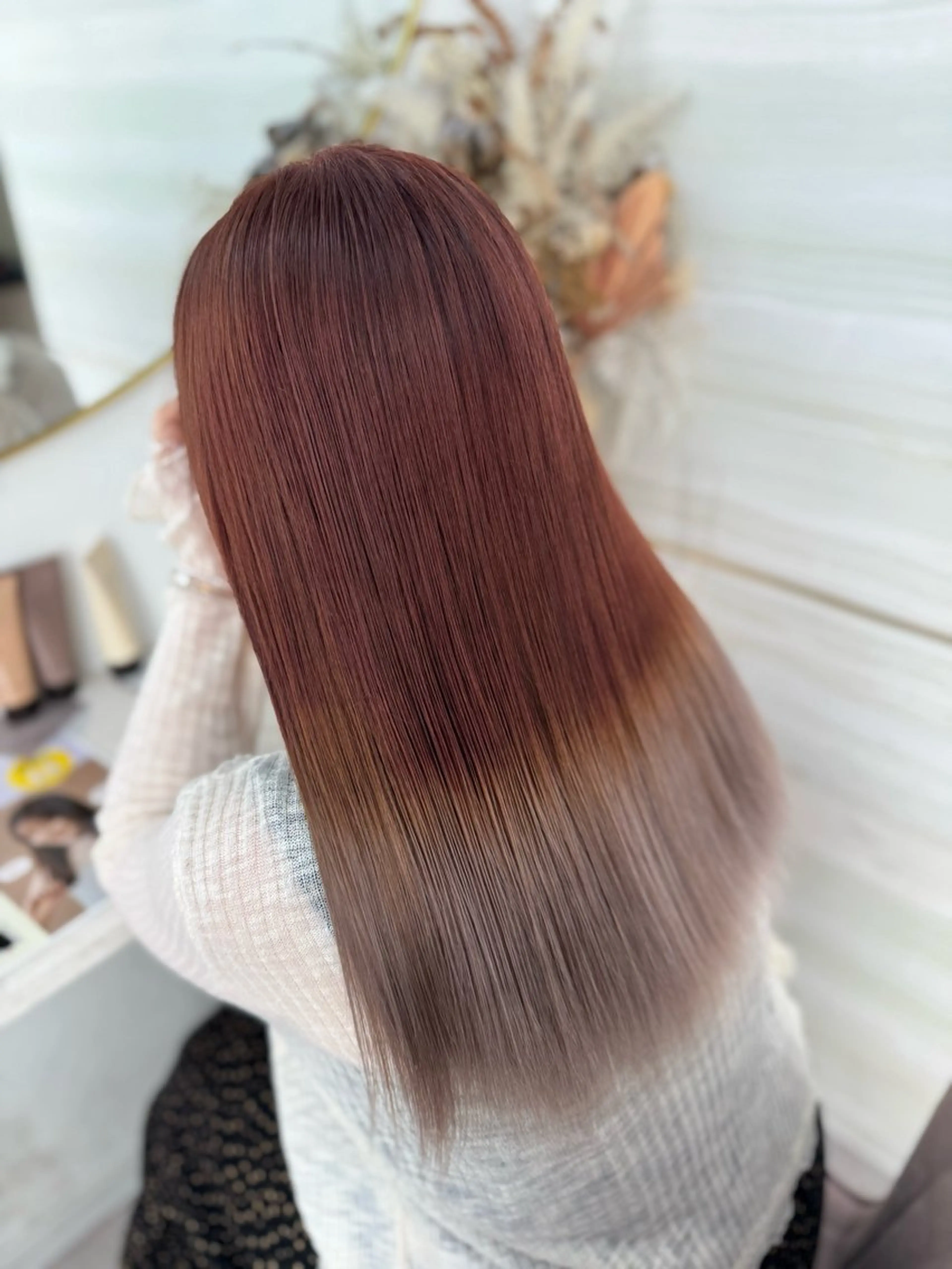 セミロング カラー ヘアカラー 🩶mana🩶艶髪 /カラーオンカラーのヘアスタイル