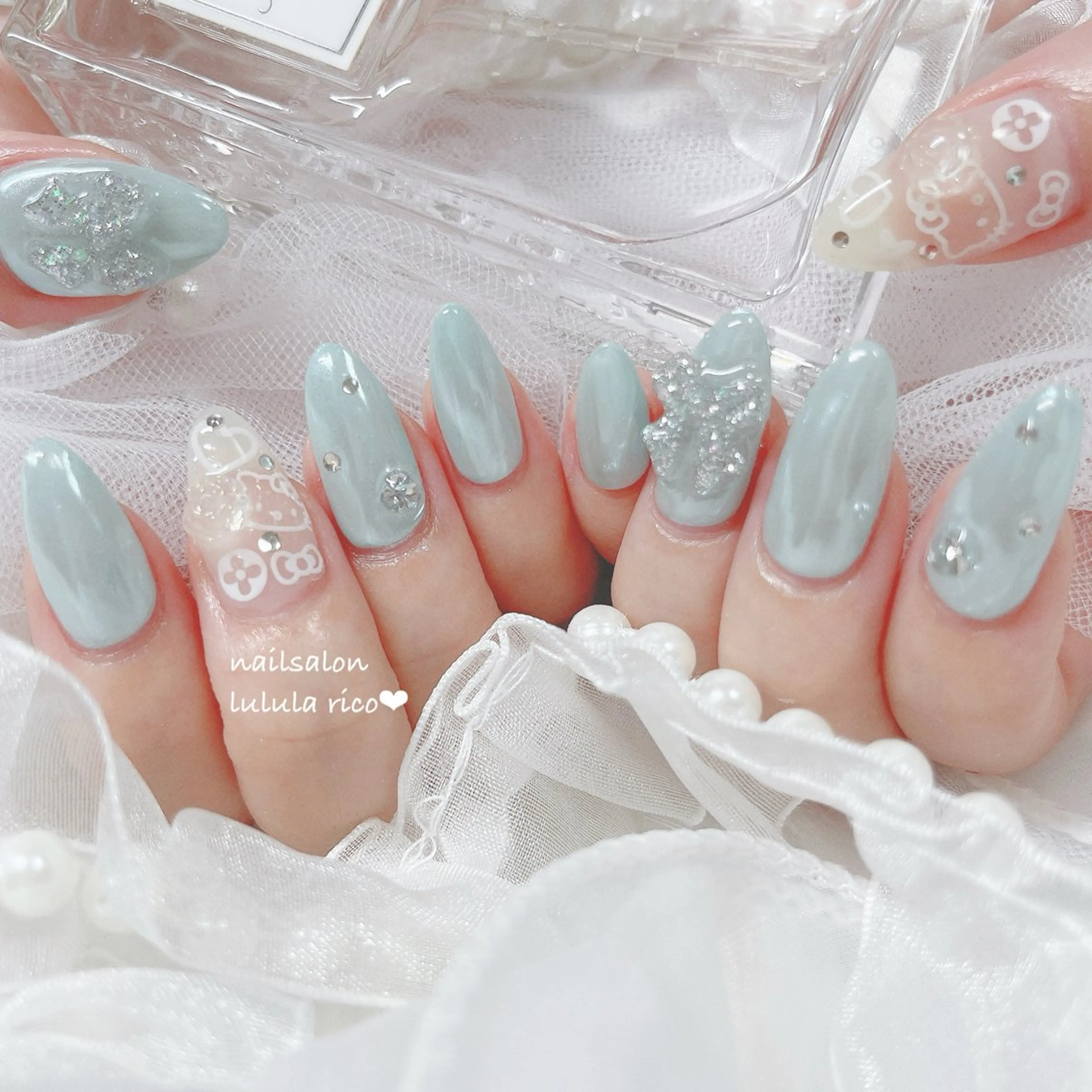 ネイル 韓国ネイル ミラーネイル 夏ネイル lulula ricoのエステ・リラクイメージ