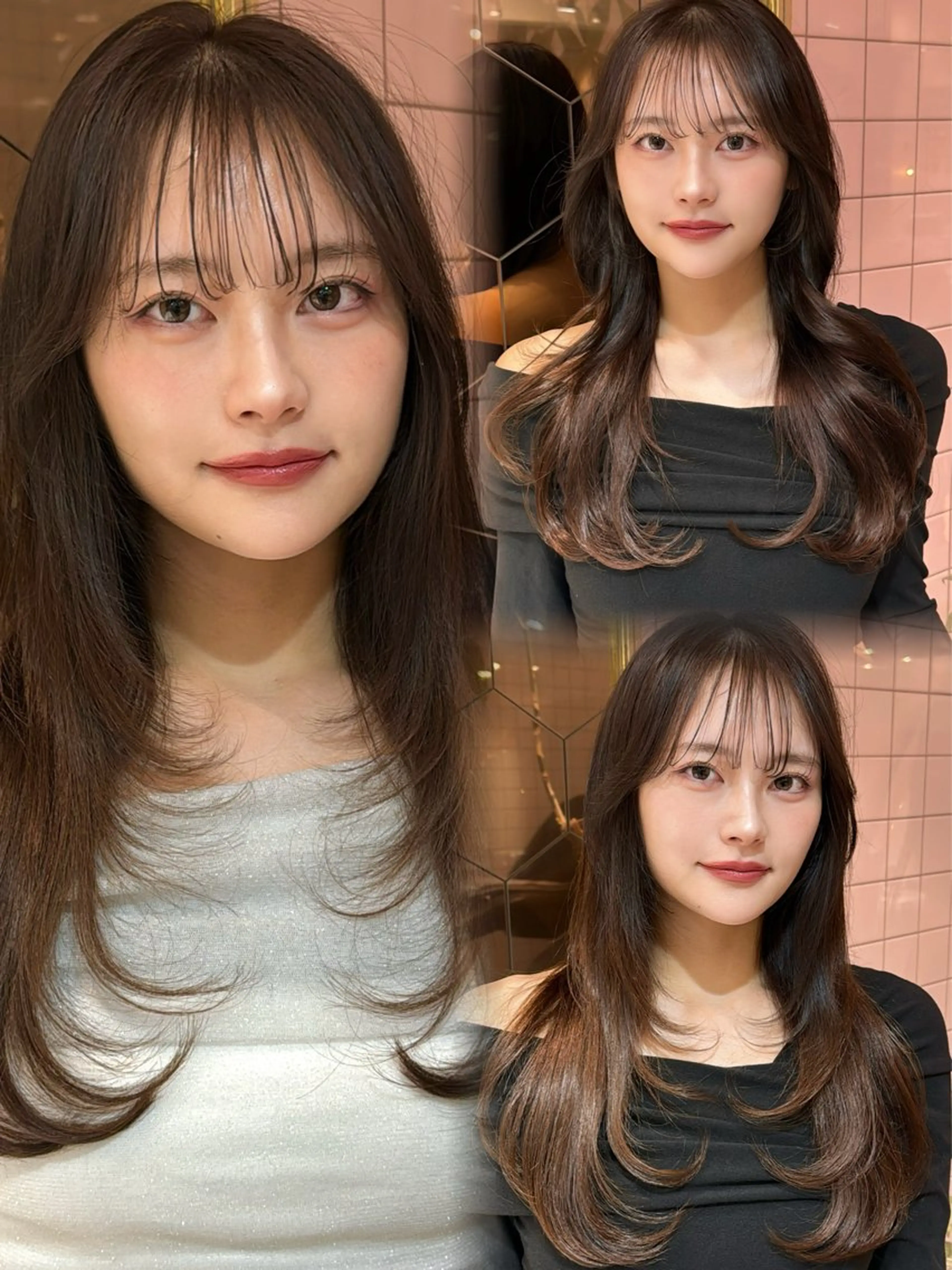 ロング カット ヘアカラー トリートメント 🎀しゅな/韓国 レイヤー/透明感♡のヘアスタイル