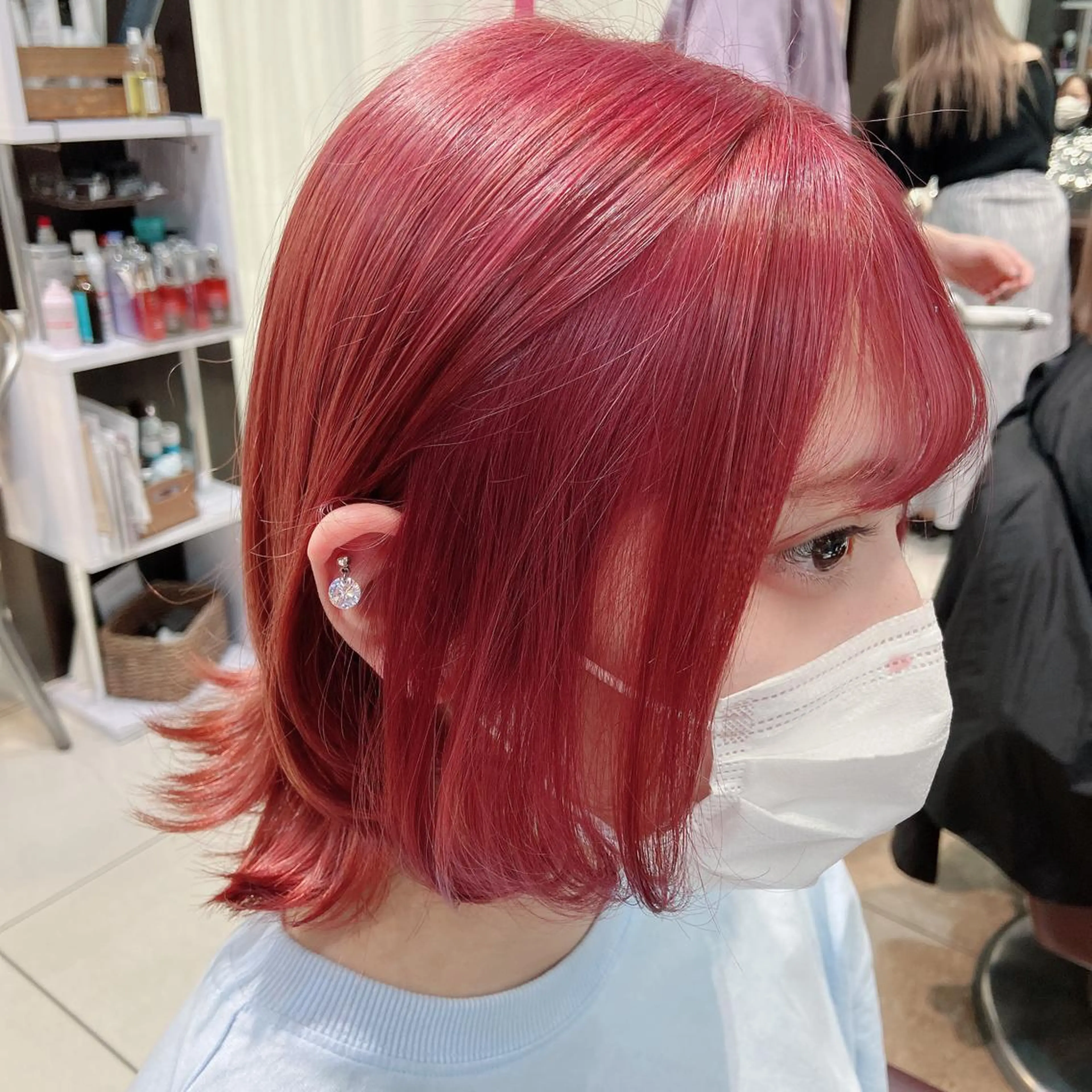 ショート カラー 🧸プルエクステ❤︎ ネイルKAO🧸のヘアスタイル