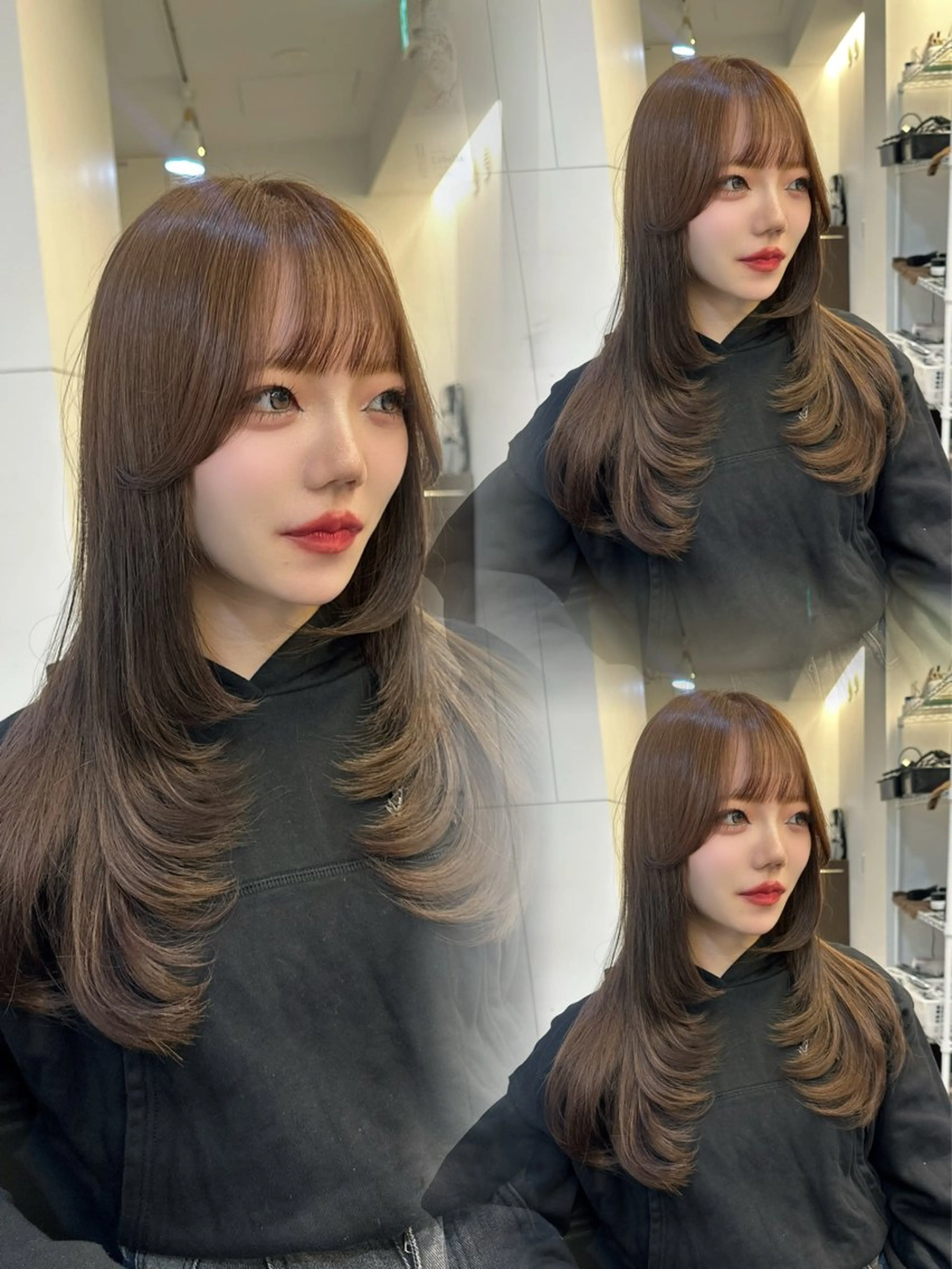 セミロング カラー ブラウンカラー カット ヘアカラー トリートメント 心斎橋/縮毛矯正 /艶髪カラーのヘアスタイル