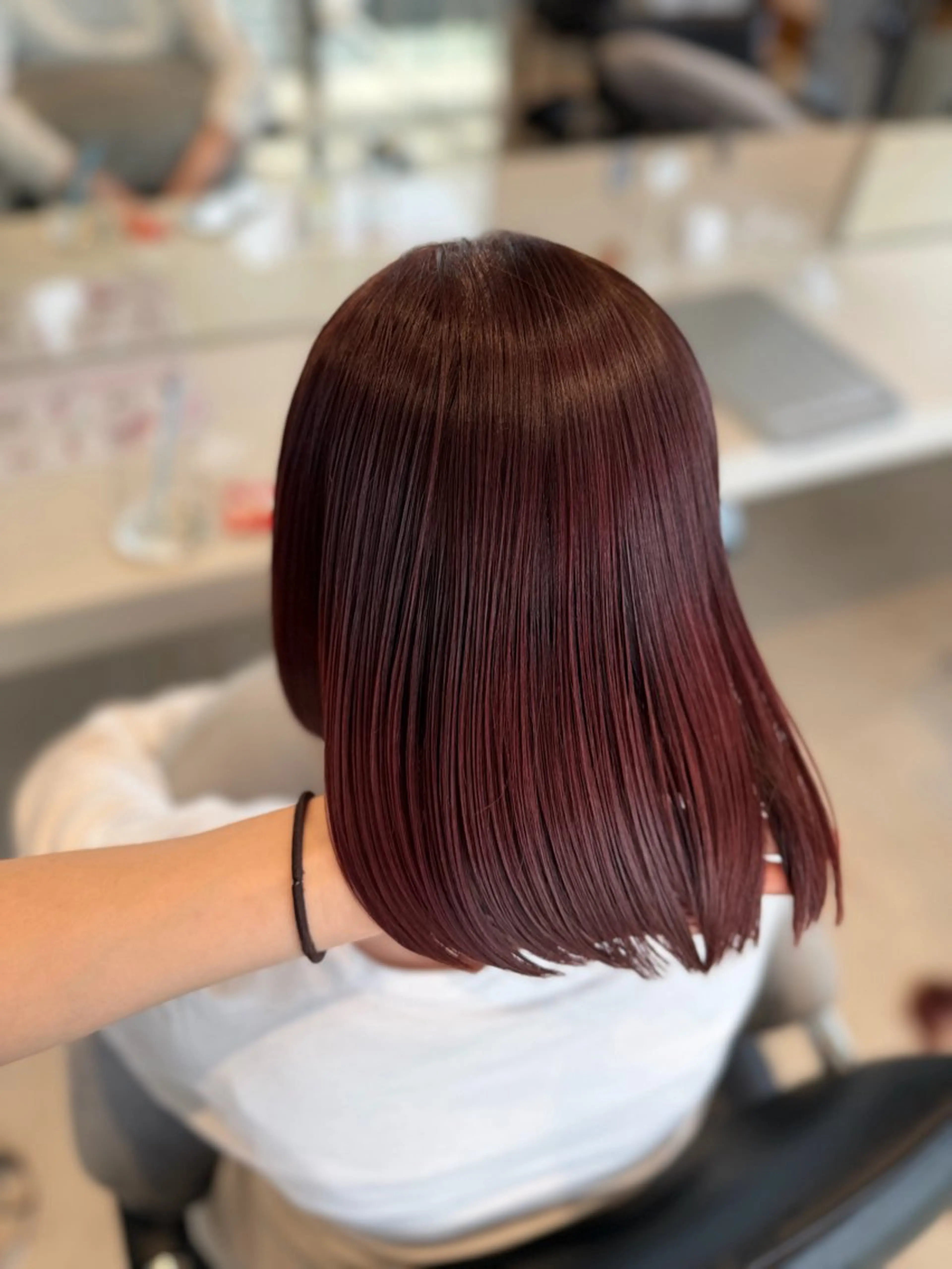 ショート カラー ヘアカラー トリートメント 髪質改善/レイヤー 暖色/shiinaのヘアスタイル