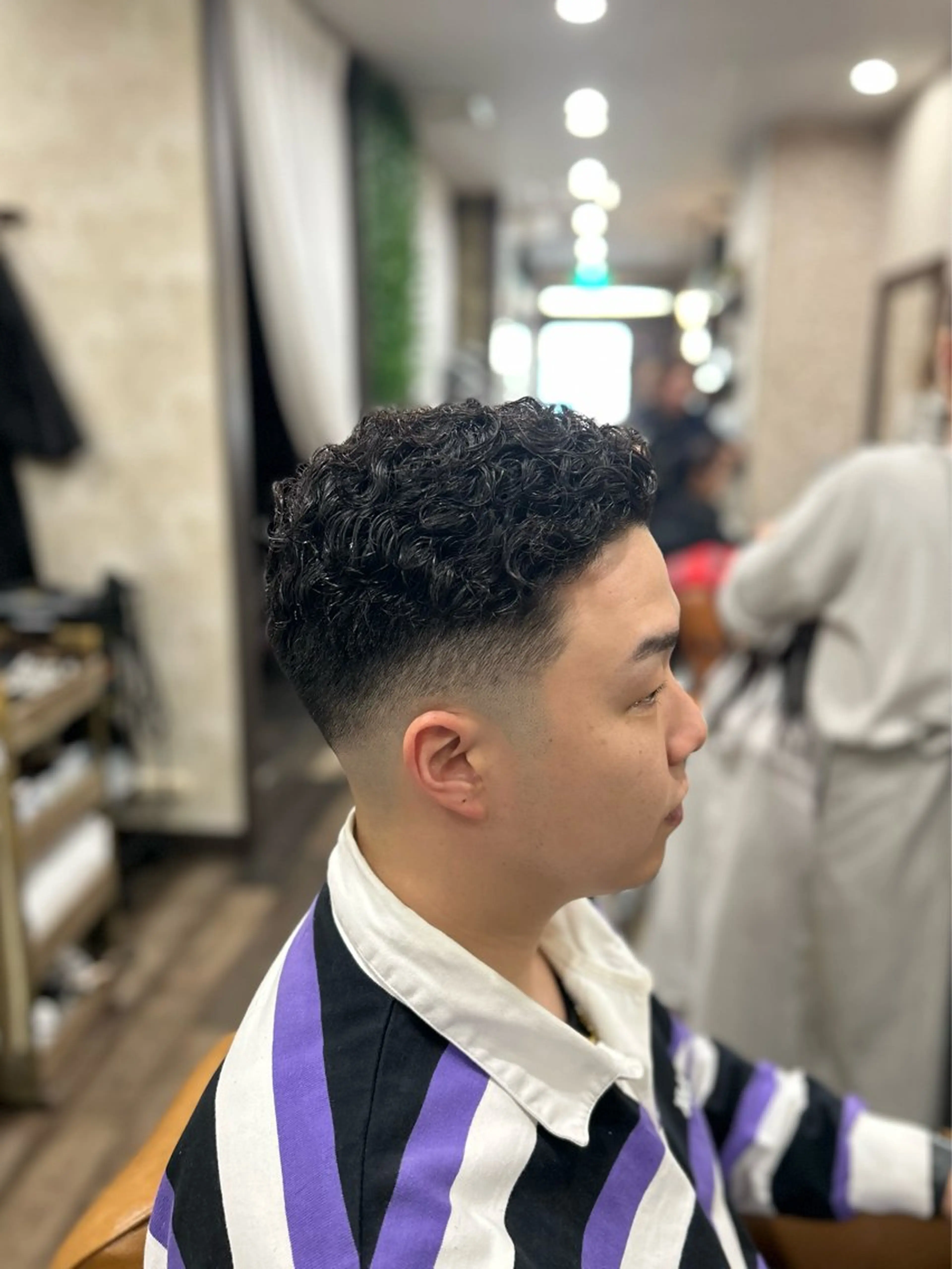 ショート パーマ メンズ フェードカット カット パーマ メンズカット/ 雄大のヘアスタイル