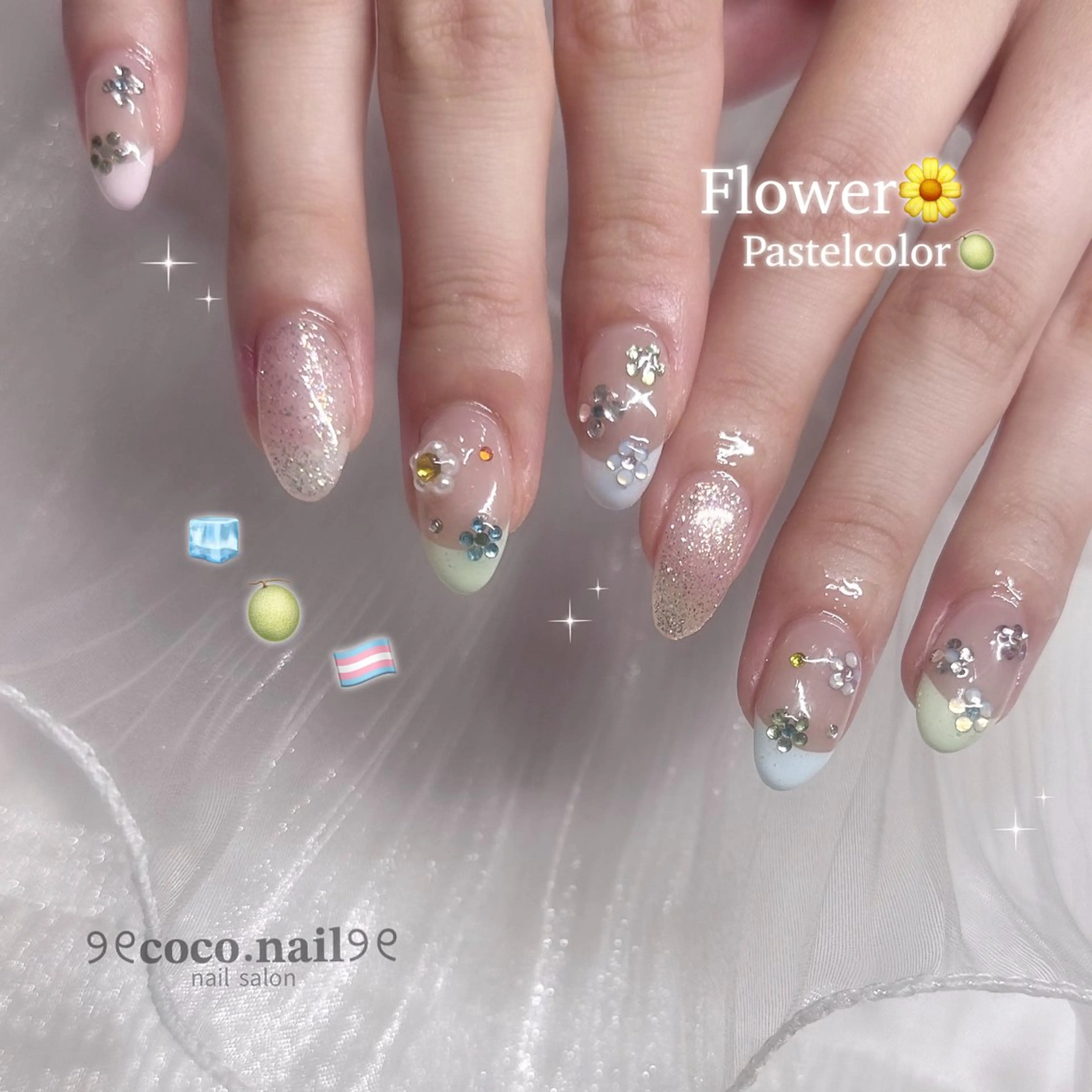 ネイル ハンドネイル フットネイル lili.nail y2k/ワンホンのネイルデザイン